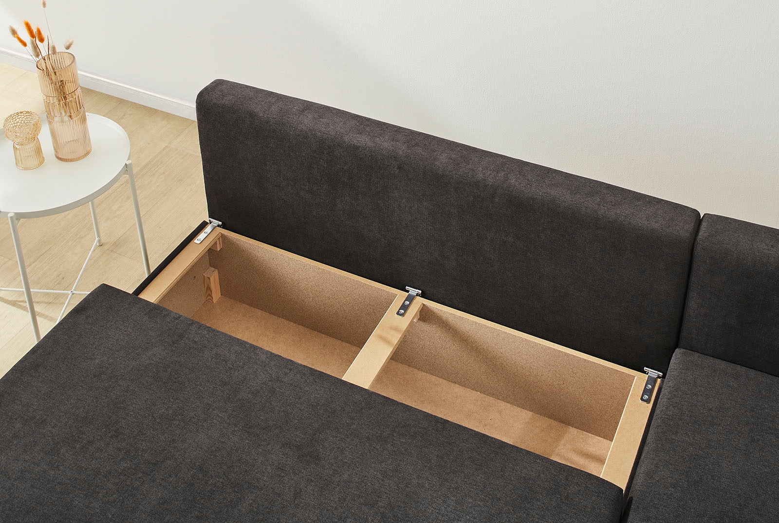Jockenhöfer Gruppe Ecksofa »Starlight L-Form, B: 191 cm« mit Schlaffunktion, Bettkasten & Licht, Unser Dauertiefpreis