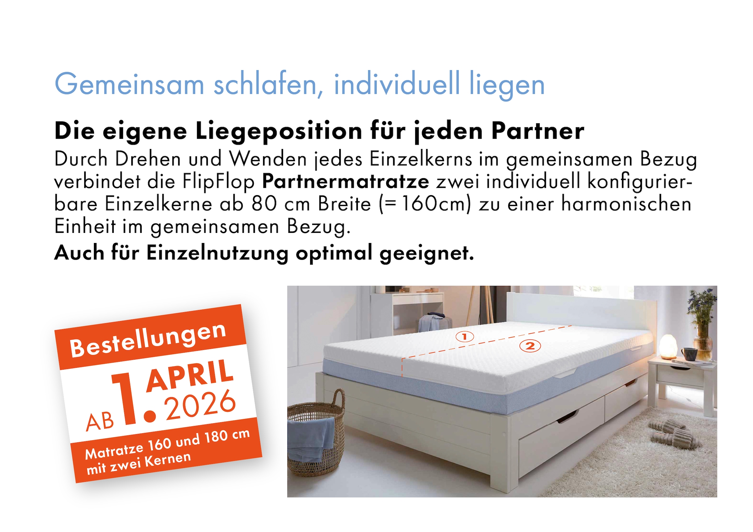 GOODproduct Hybridschaum-Matratze »Flipper, 90x200 cm, 140x200 cm & mehr, langlebige Qualität (RG 39)« 19 cm hoch Raumgewicht: 39 kg/m³ 1 Stk. tlg. vier unterschiedlich feste Liegeseiten, H2+3/H3+4/H4+H5, Wendematratze