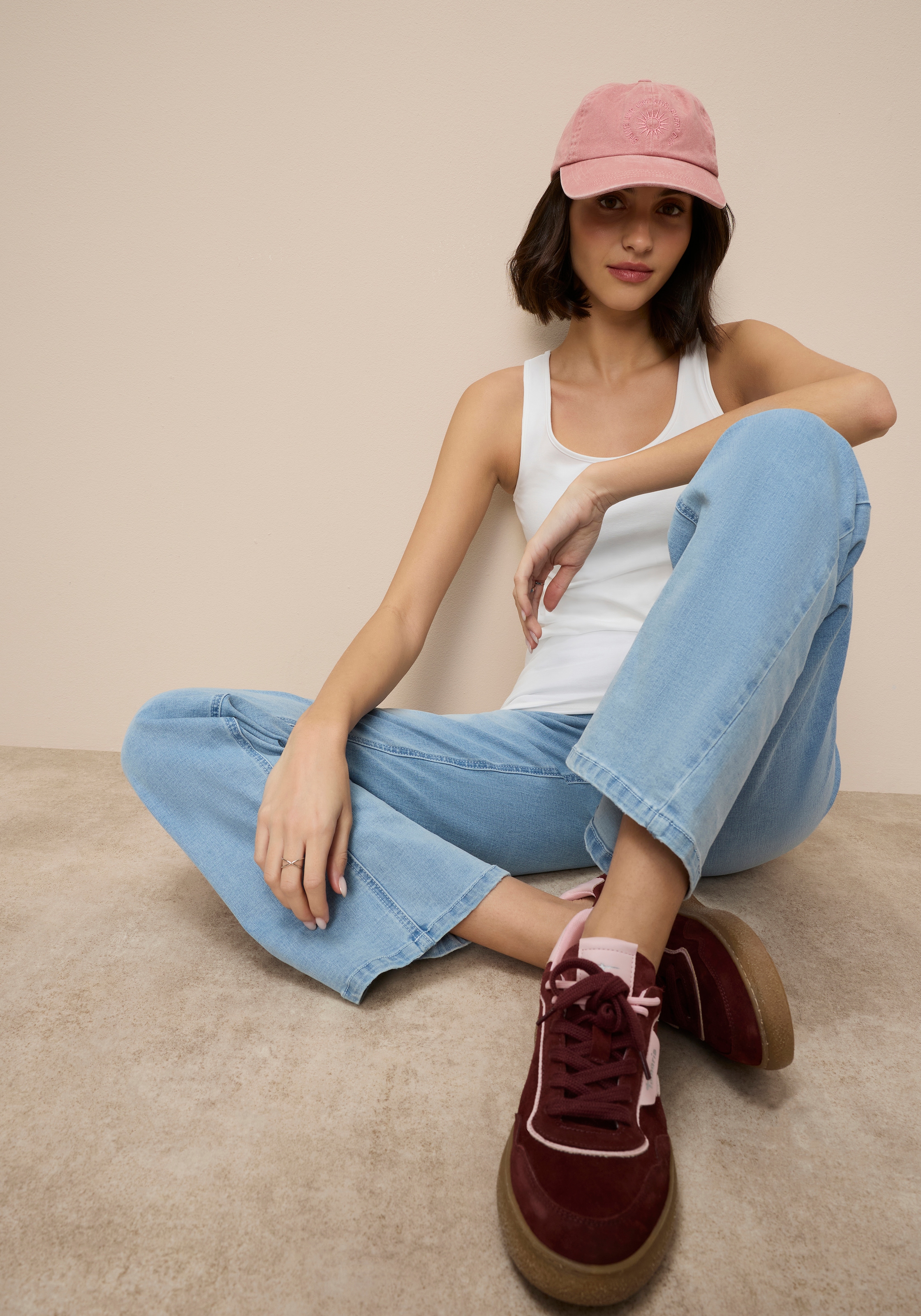 Tamaris Tanktop 2er-Pack,  figurbetonte Passform, unifarben, hüftbedeckende Länge