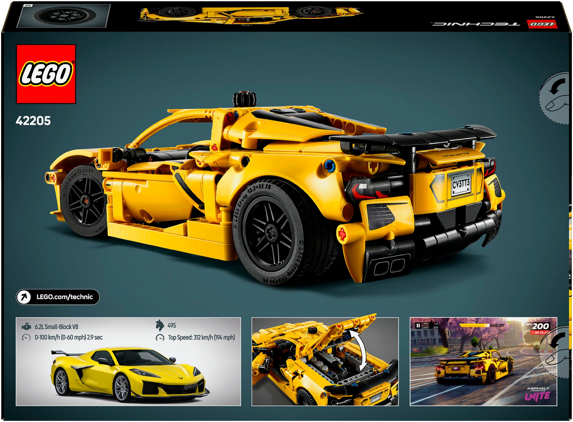 LEGO® Konstruktionsspielsteine »Chevrolet Corvette Stingray (42205), LEGO® Technic« Made in Europe