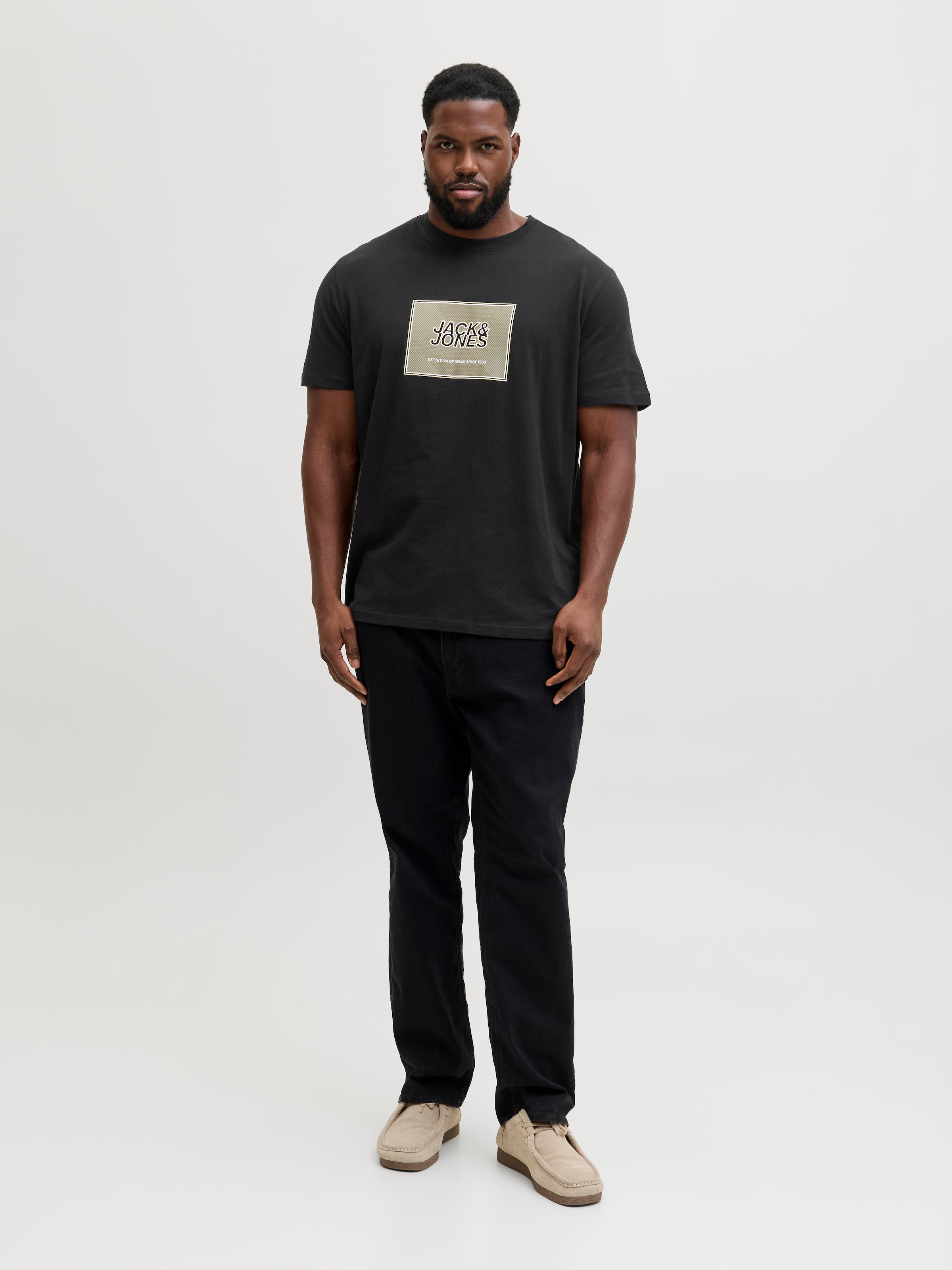 Jack & Jones PlusSize Shirt à col rond »JJRAIN TEE SS CREW NECK PLS«