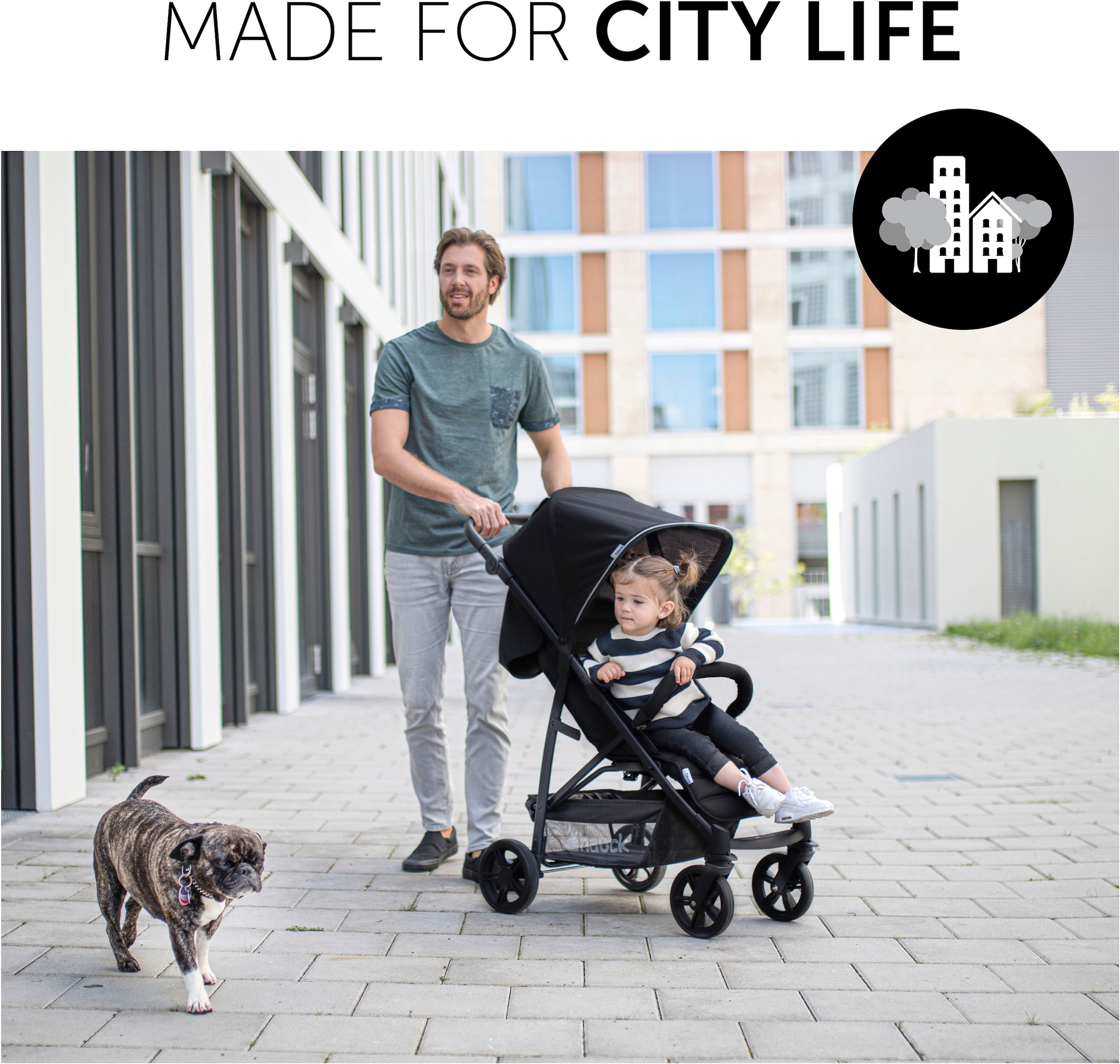 Hauck Kinder-Buggy »Rapid 4, schwarz« 25 kg mit schwenk- und feststellbaren Vorderrädern