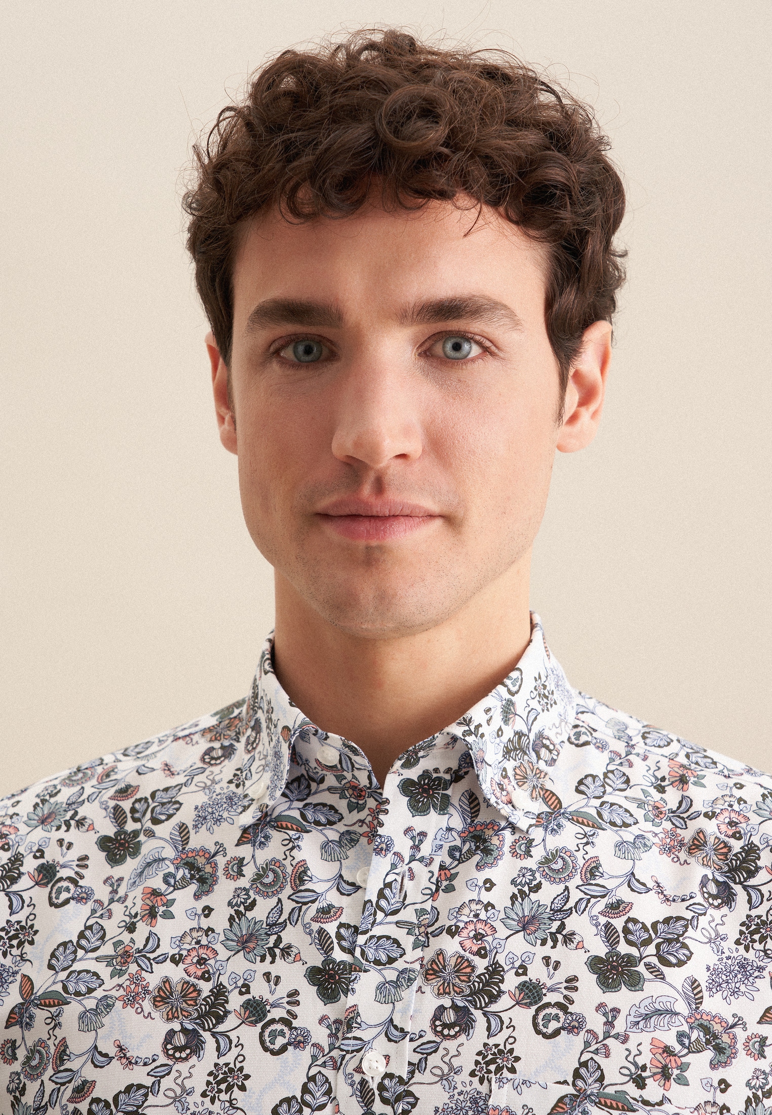 seidensticker Businesshemd »Regular« Regular 1/2 Button-Down-Kragen Druck