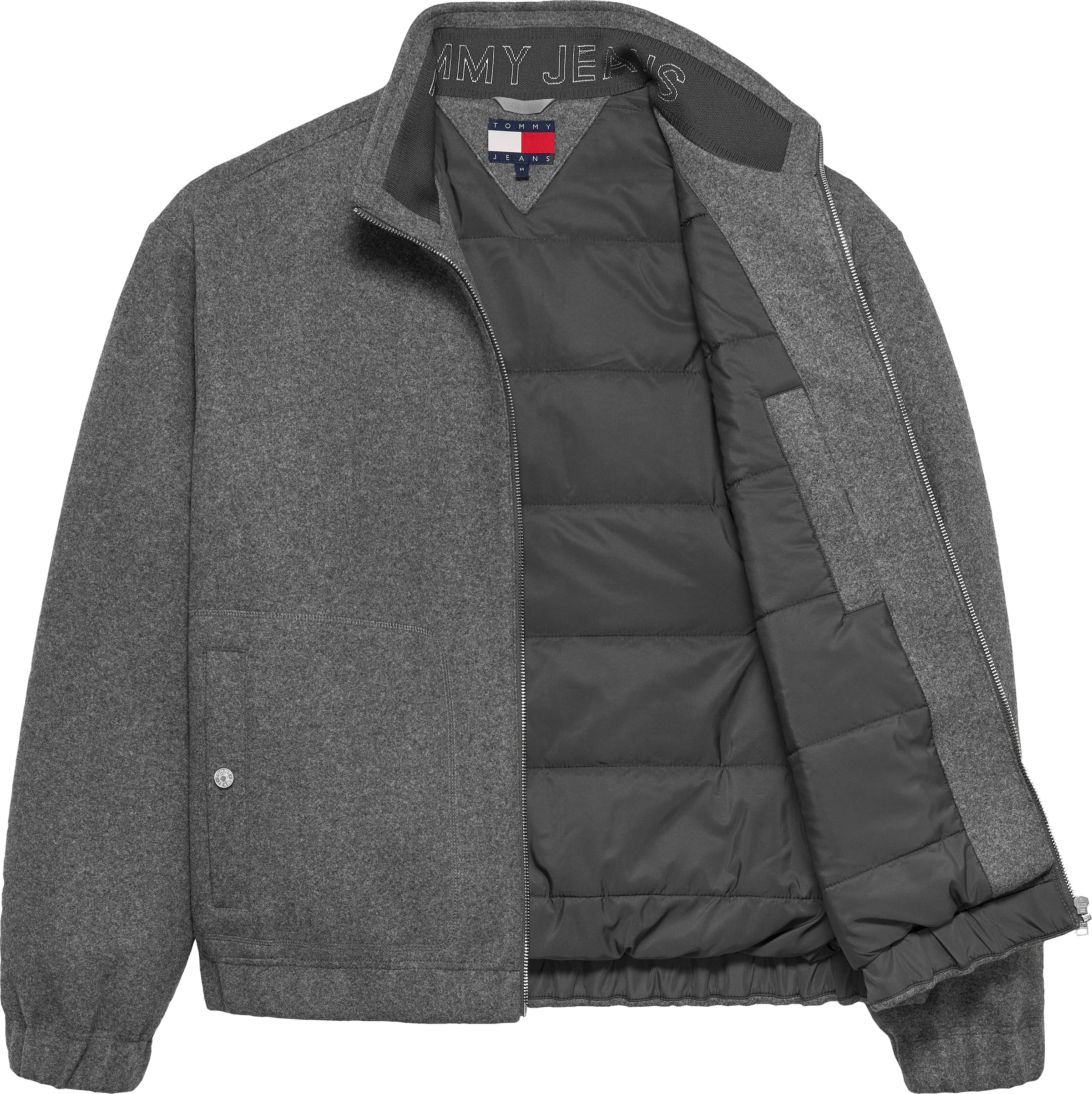 Tommy Jeans Veste polaire »TJM ESSENTIAL WOOL PADDED« relaxed fit, Stehkragen