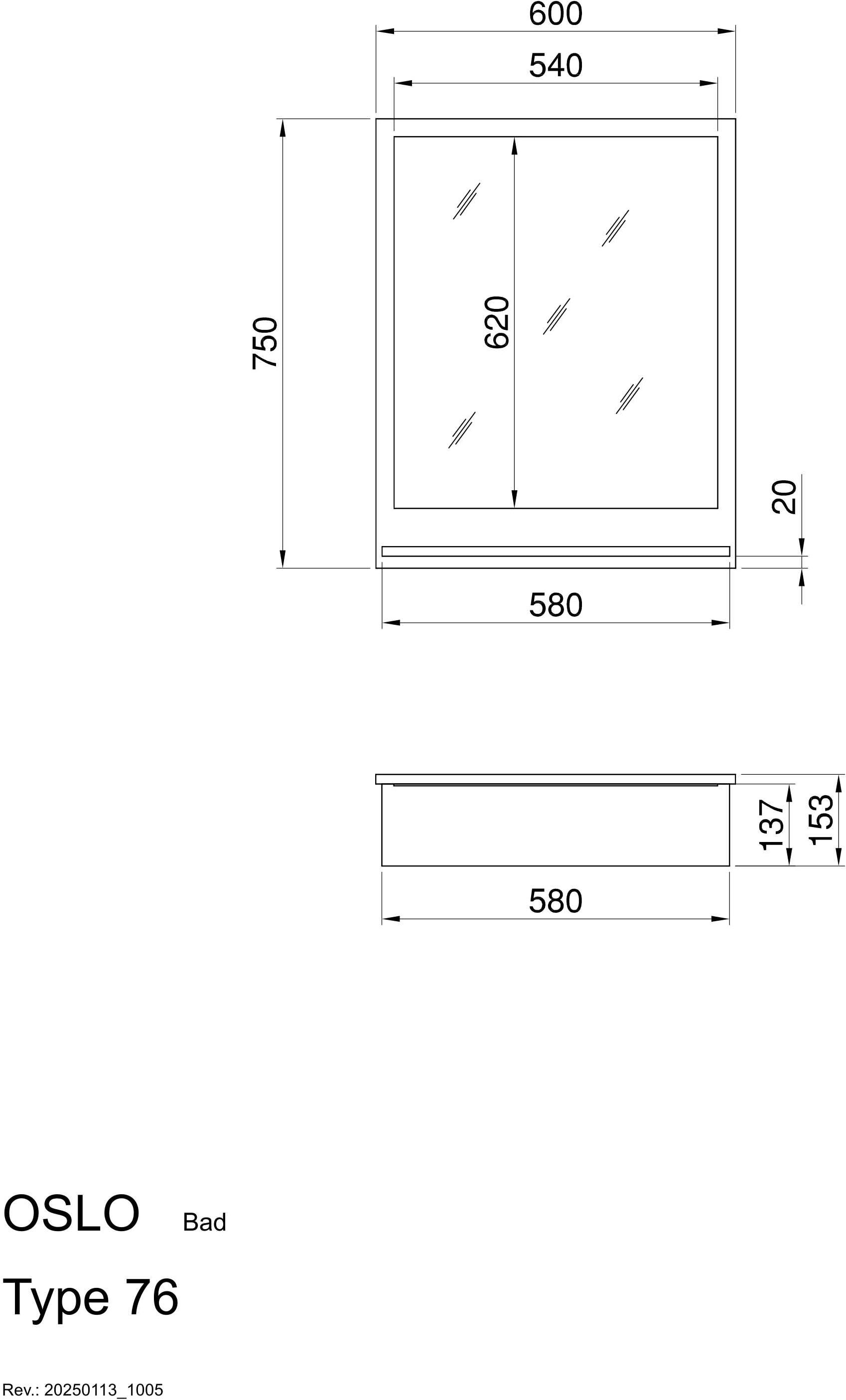 INOSIGN Miroir de salle de bain »Oslo, Spiegel in Eiche Evoke, Wandspiegel im skandinavischen Design« mit Ablagefläche, 60 cm breit