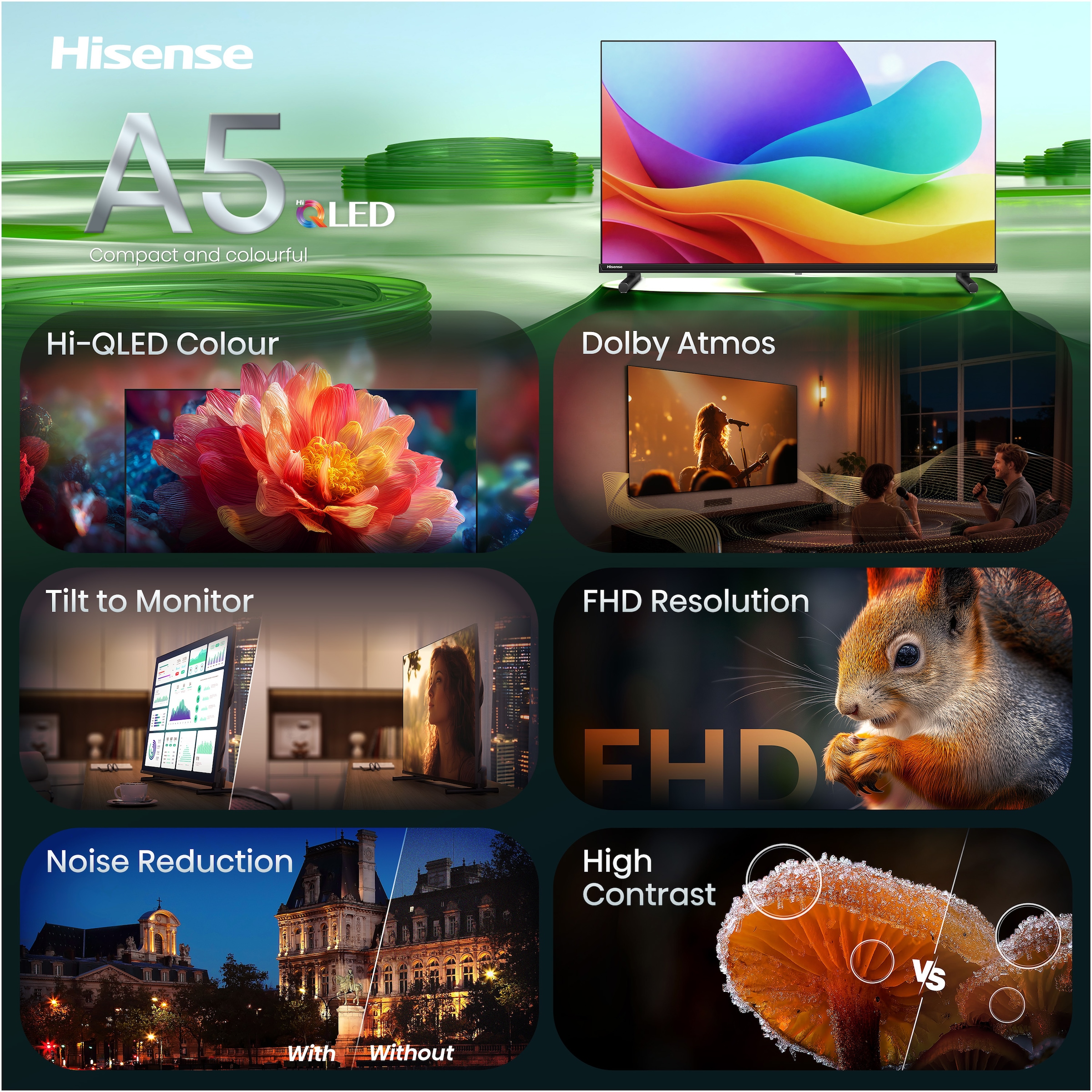Hisense QLED-Fernseher »40A5DS« 100 cm/40 ″ Full HD Smart-TV