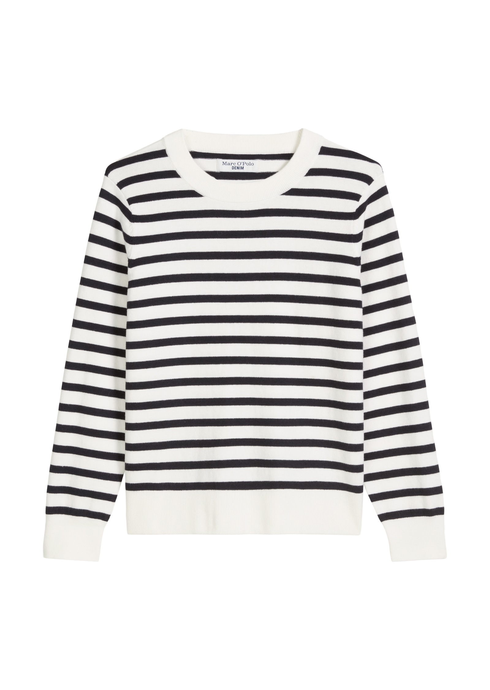 Marc O'Polo DENIM Pull à col rond »regular fit aus Soft Cotton Stretch«