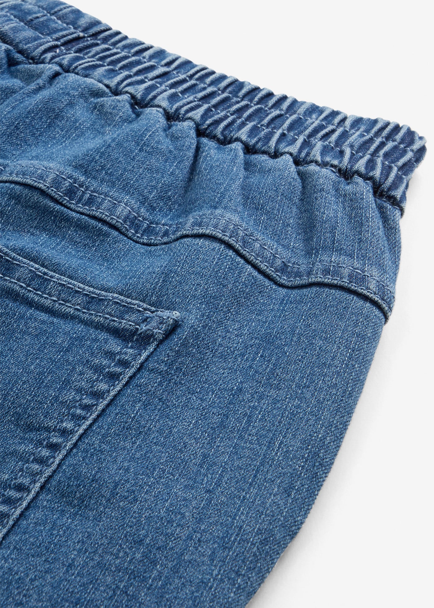 bonprix Mom-Jeans Loose Fit, elastischer Bund, aus Baumwolle, Polyester und Elasthan