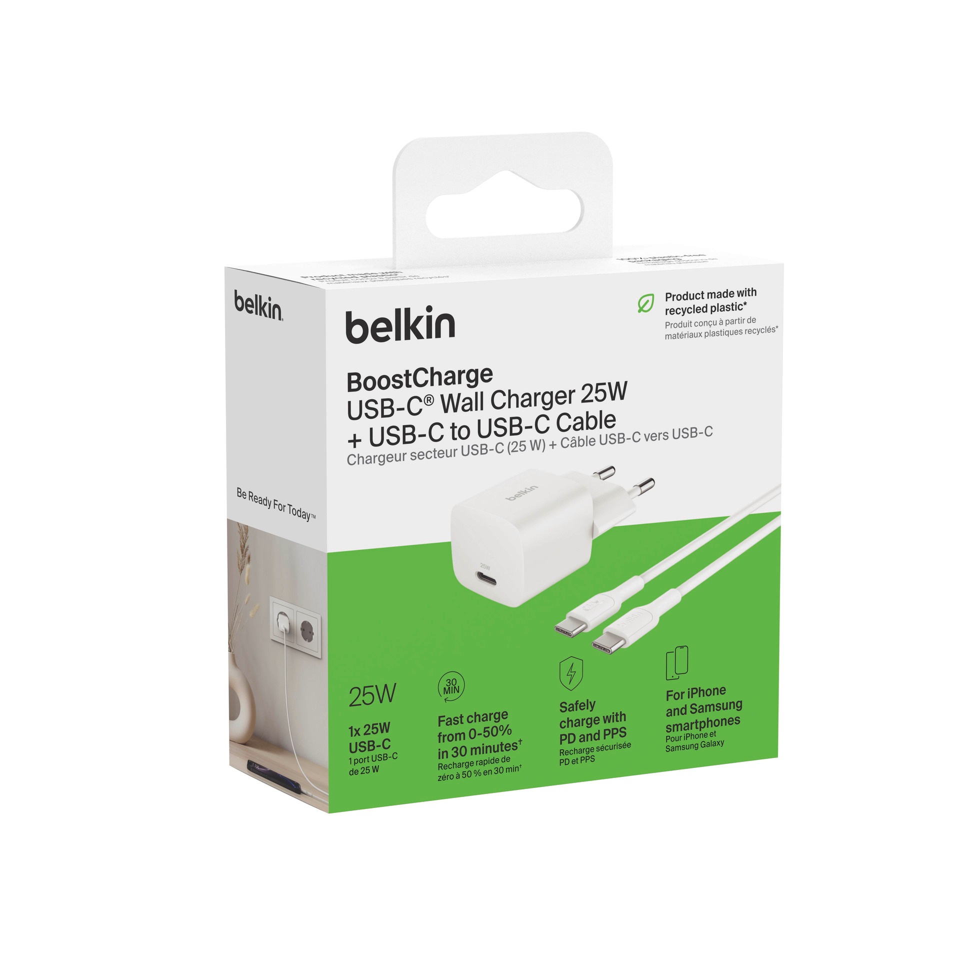Belkin Chargeur USB »BoostCharge 25W USB-C Charger mit Power Delivery inkl. Kabel«