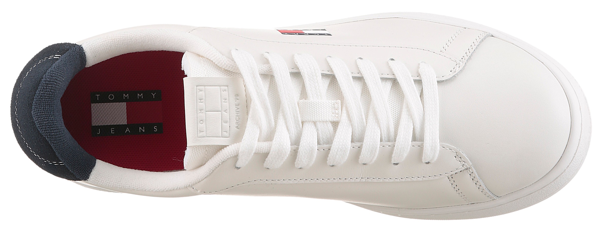 Tommy Jeans Baskets à plateforme »ARCHIVE' 98«  Freizeitschuh, Halbschuh, Schnürer mit Kontrastbesatz an der Ferse