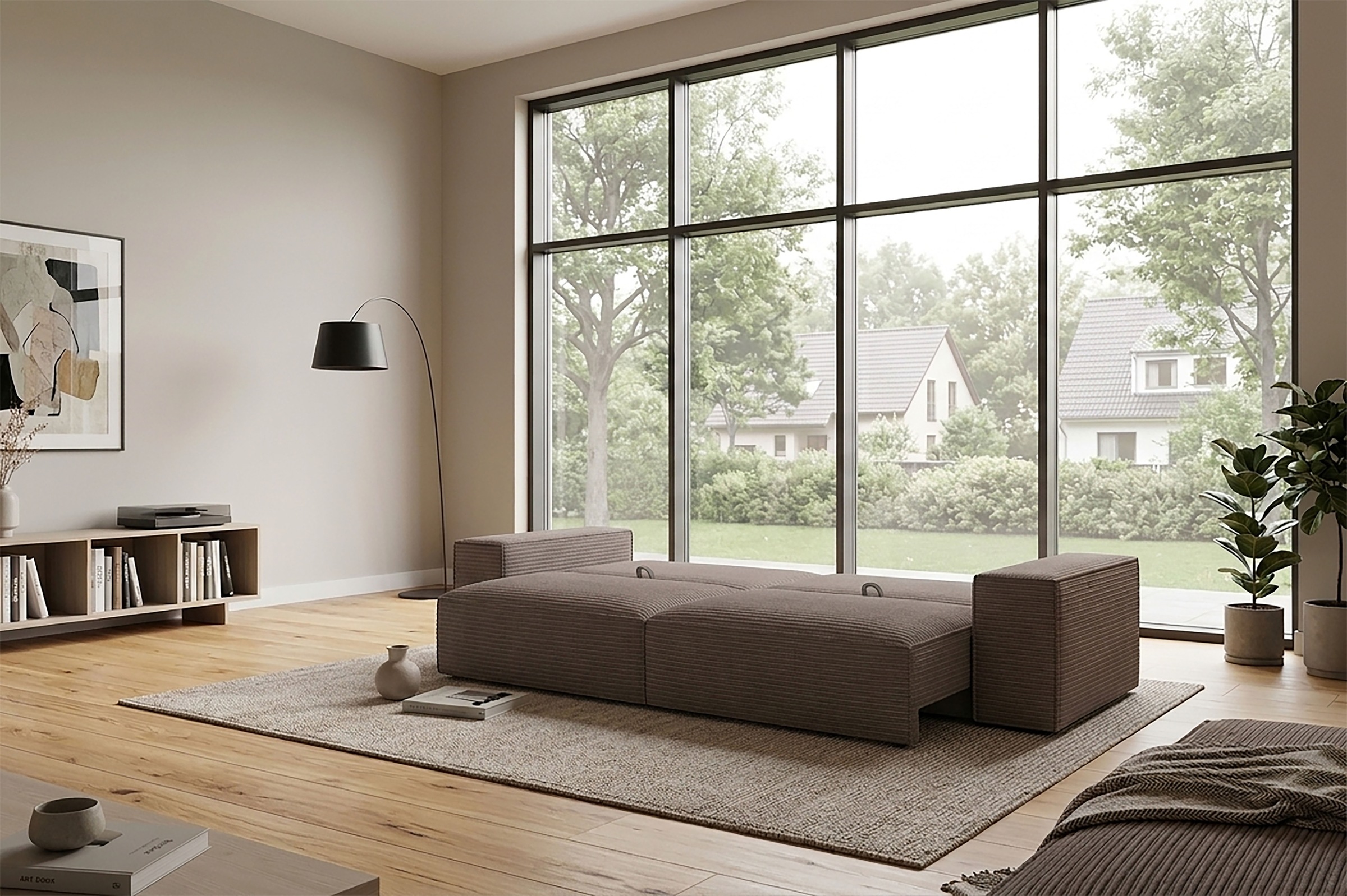 Trends by HG Canapé Big »Conor XXL« fonction couchage + coffre de lit