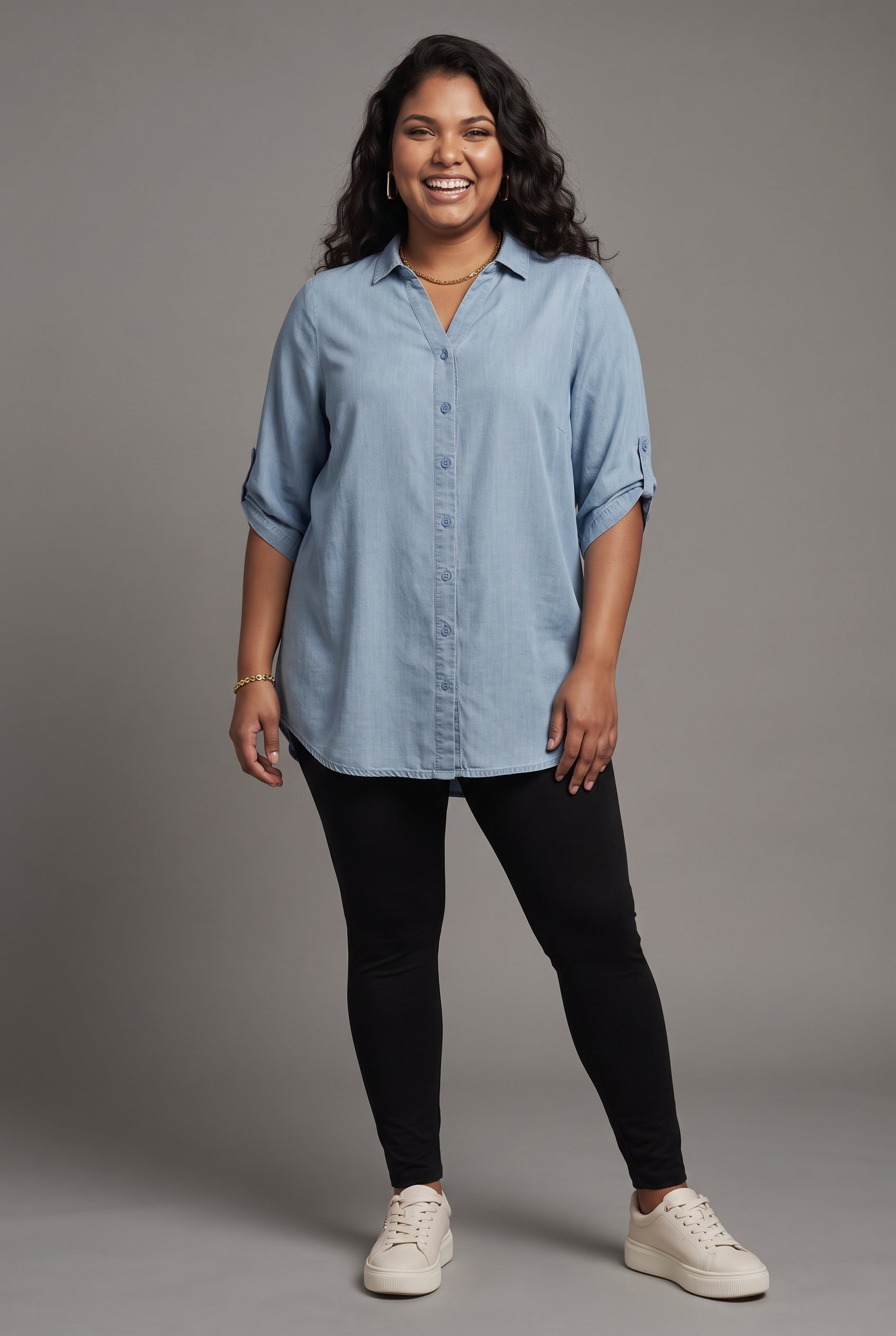 Aniston PLUS Leggings  en jersey simple élastique
