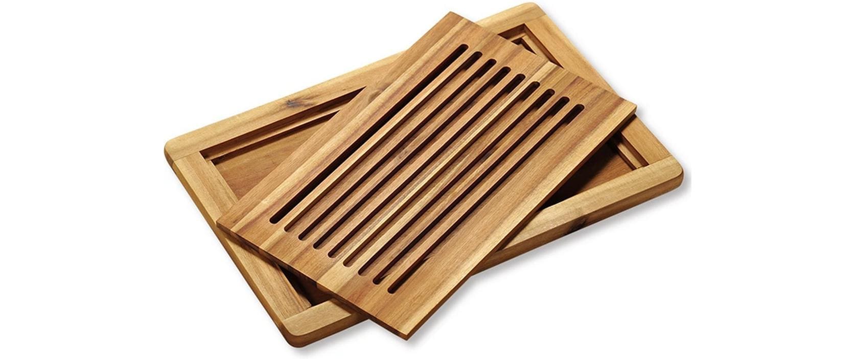 KESPER® Planche à découper le pain »Tranchierbrett, Akazie, FSC« grille de coupe amovible