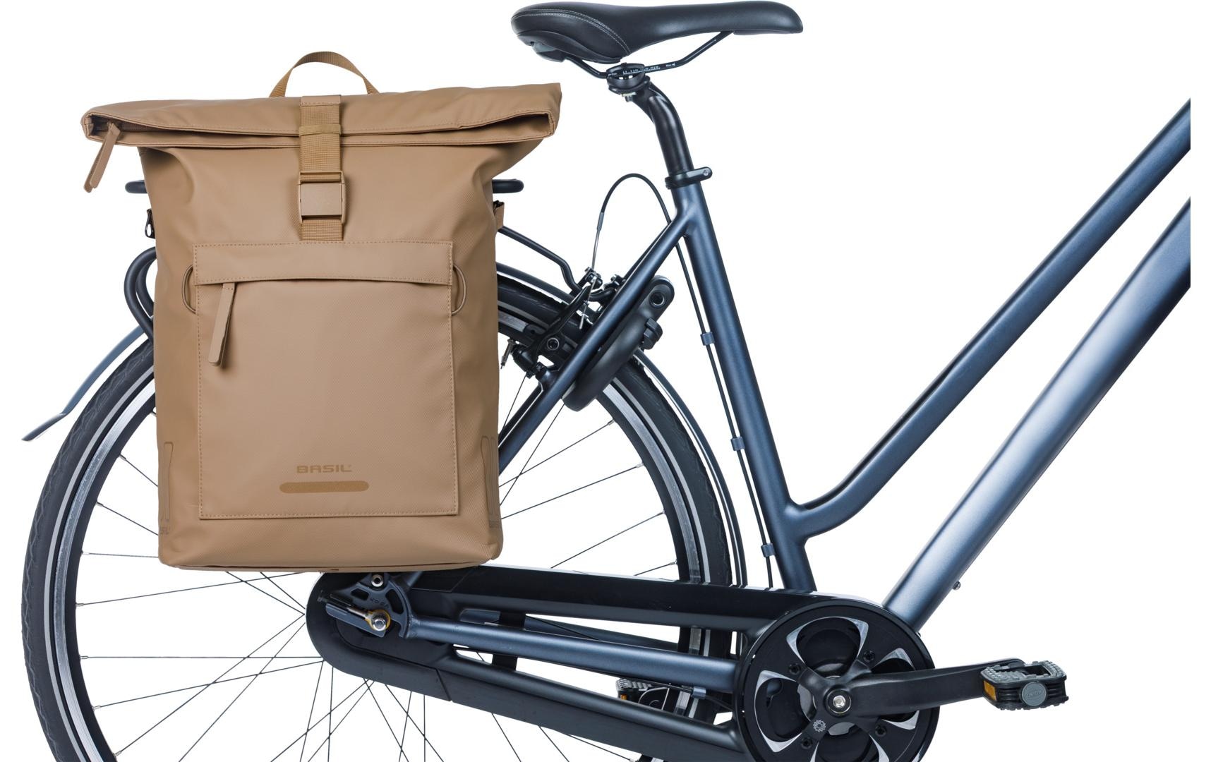 Basil Sacoche de porte-bagages »Brooklyn MIK Hooks, 17 l« 17 l Fahrrad-Umhängetasche mit 16-Zoll-Laptopfach und MIK-System