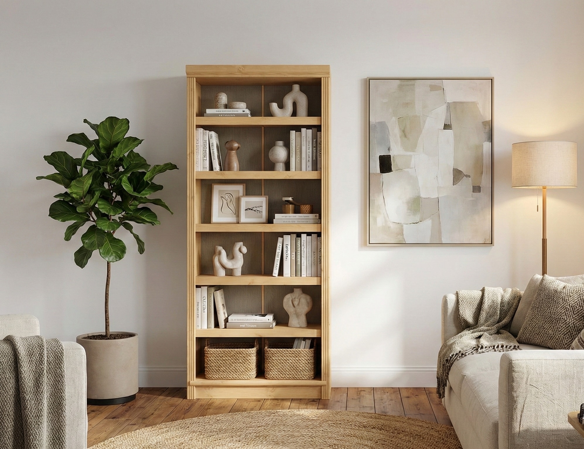 GOODproduct Bücherregal »Soeren Regal B/T/H: 80/29/185 cm, 6 Fächer« aus massiver Kiefer, FSC®-zertifiziert