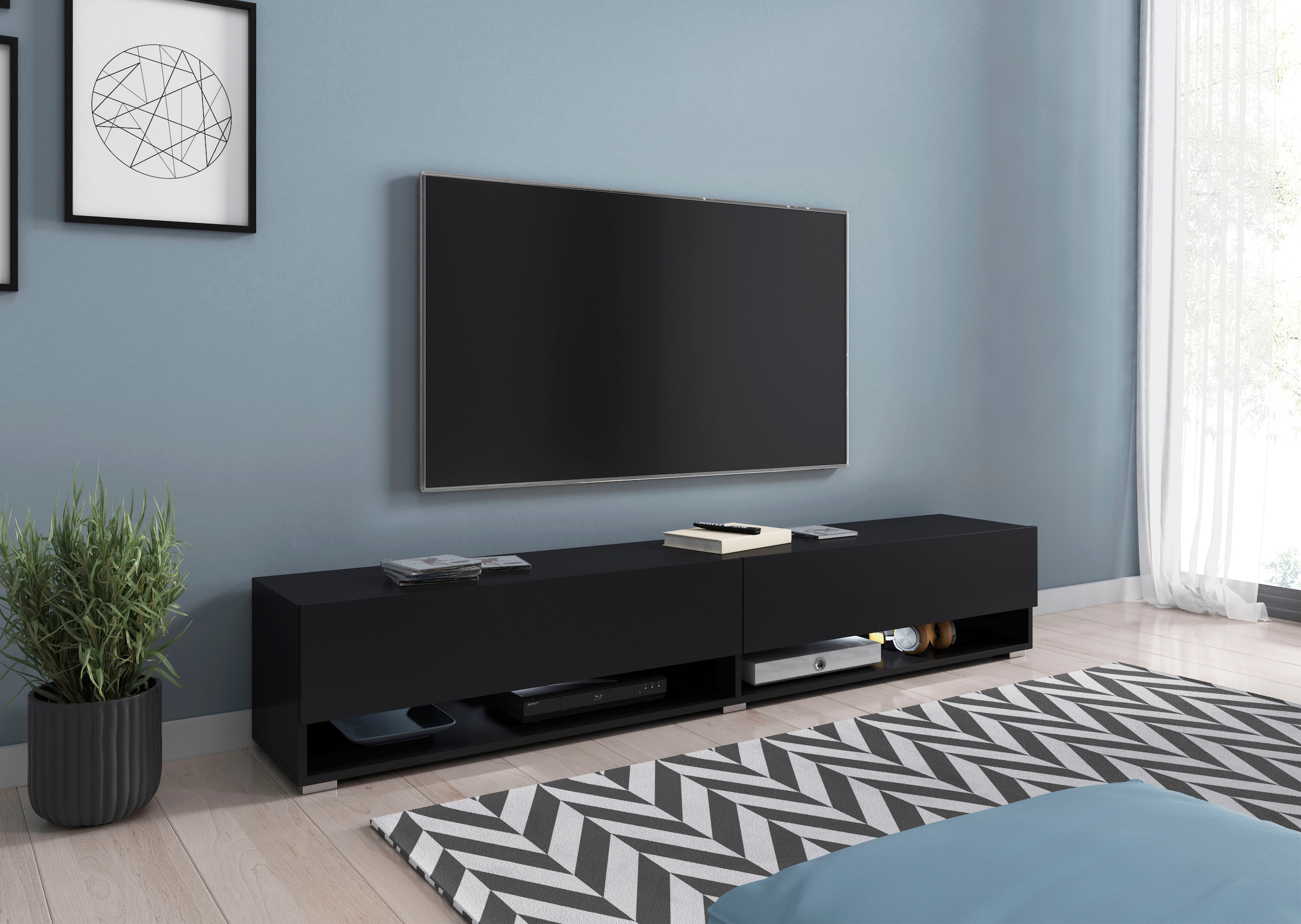 Home affaire Table basse Largeur 180 cm, debout et suspendu