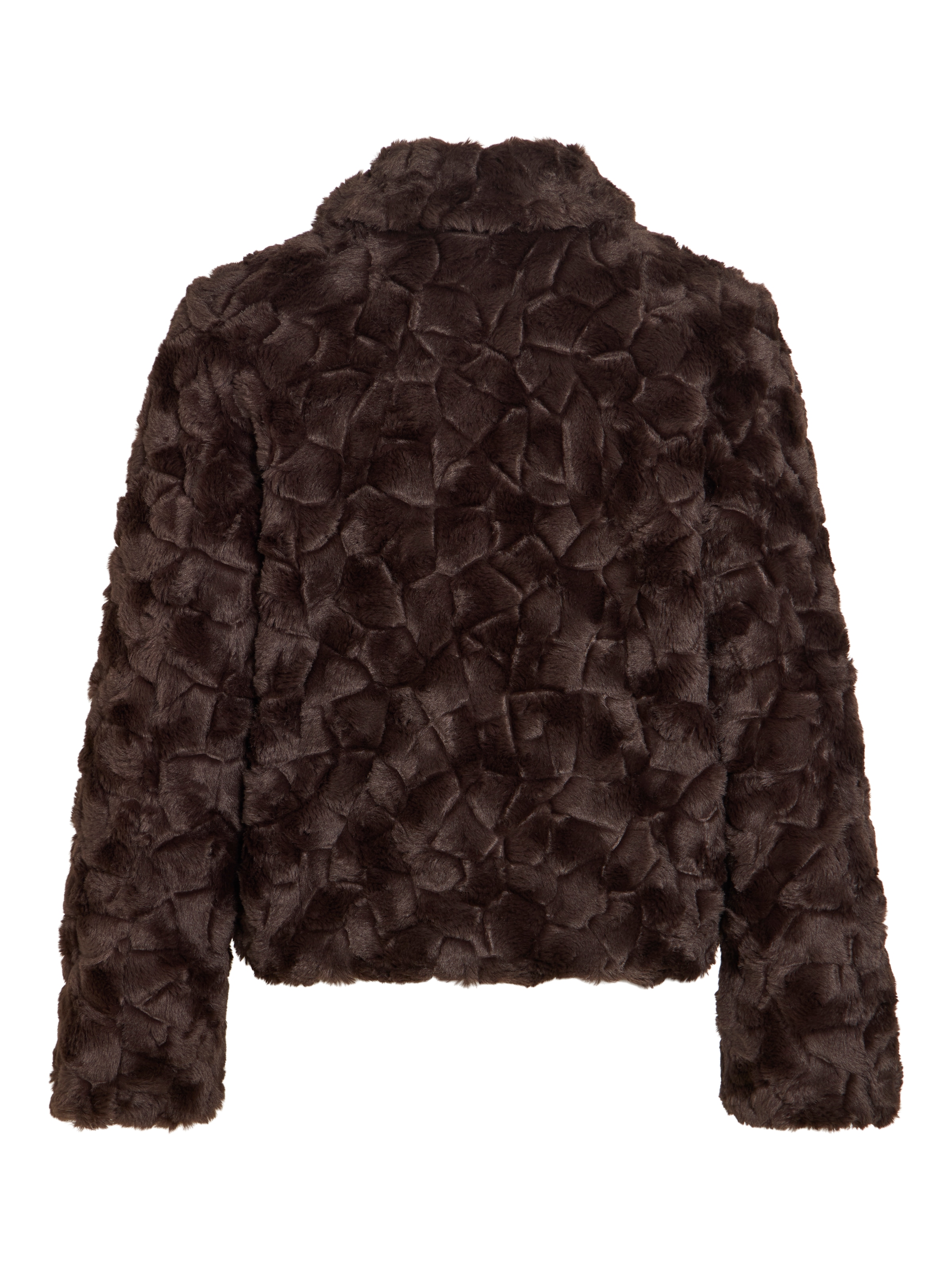 Vila Veste courte »VIDORTE NEW L/S JACKET/PB« en fausse fourrure avec patte de boutonnage