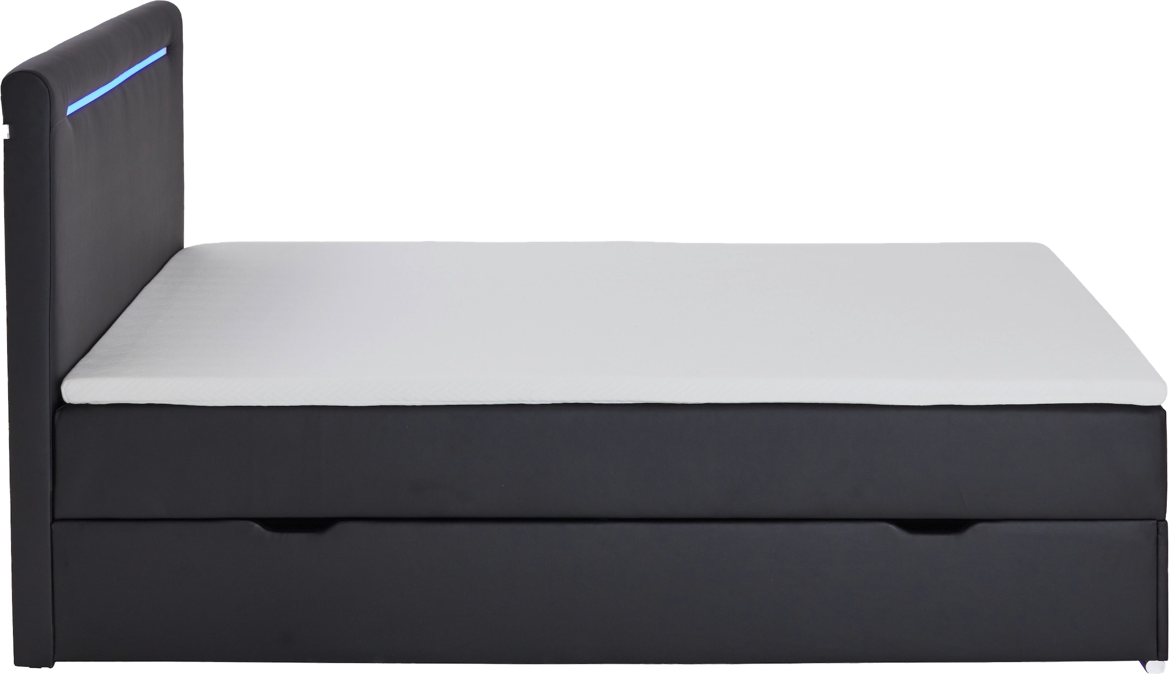 meise.möbel Boxbett »Candela inkl. Bettkasten, Topper & LED-Beleuchtung an Kopfteil & Füssen«