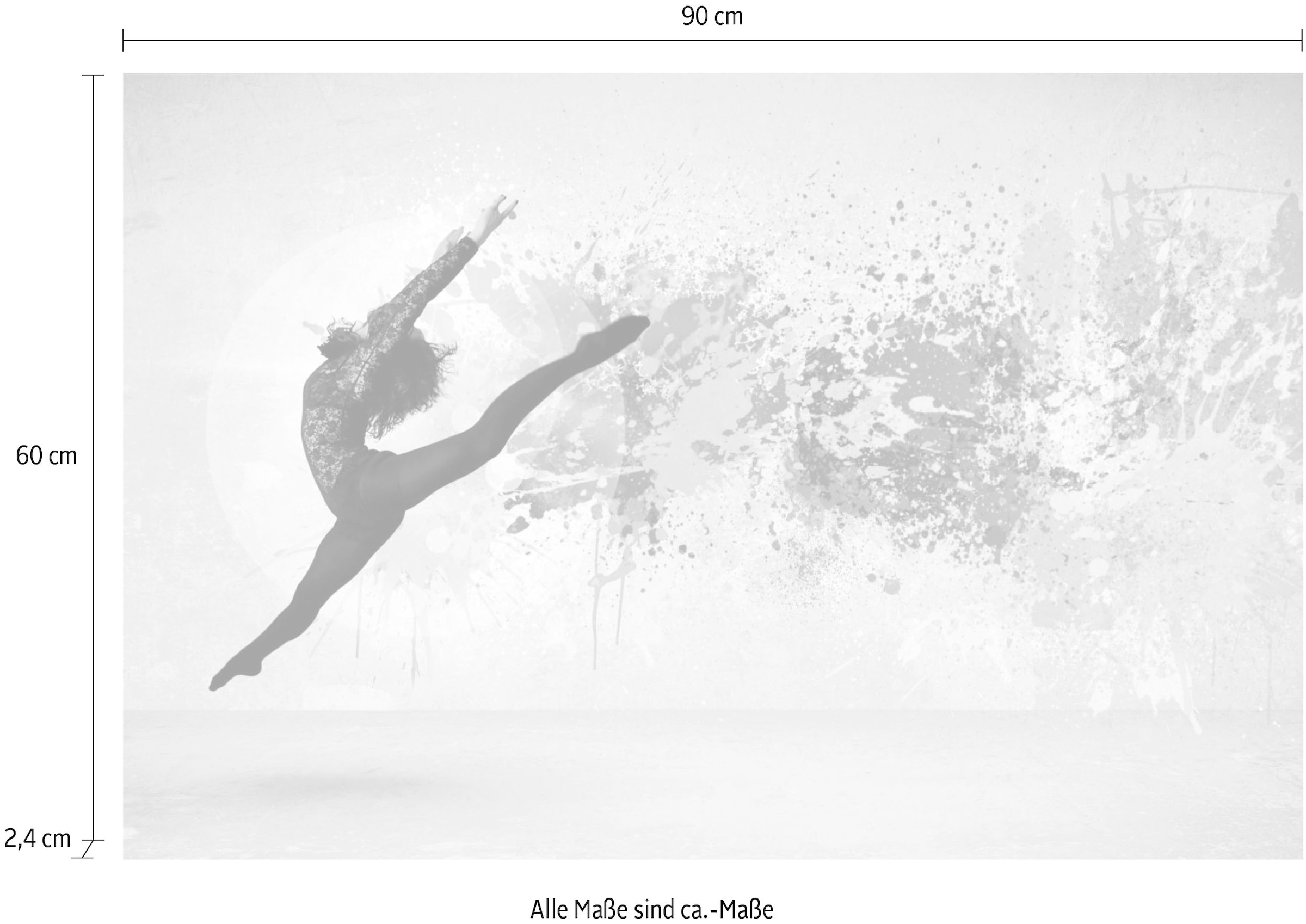 queence Acrylglasbild »tanzende Frau« Abstrakt | Frau | Graffiti | Kunst | Tanz Fine Art-Print in Galeriequalität