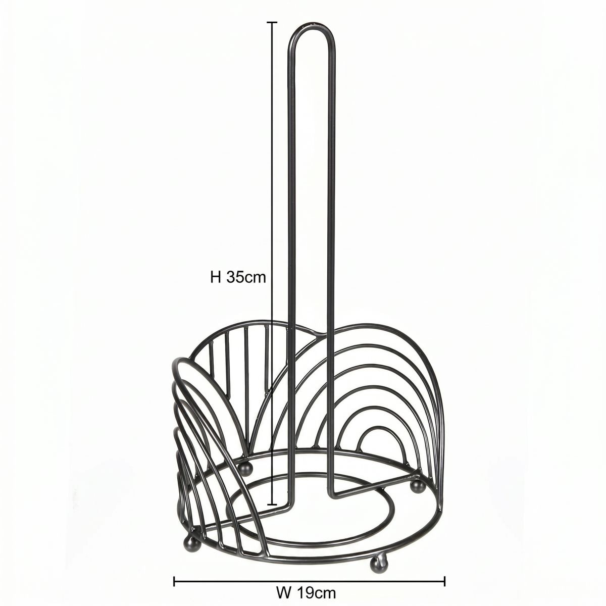 Ambiente Haus Porte-rouleau de cuisine »Küchenrollenständer in schwarz (H) 35cm« Papiertuchhalter