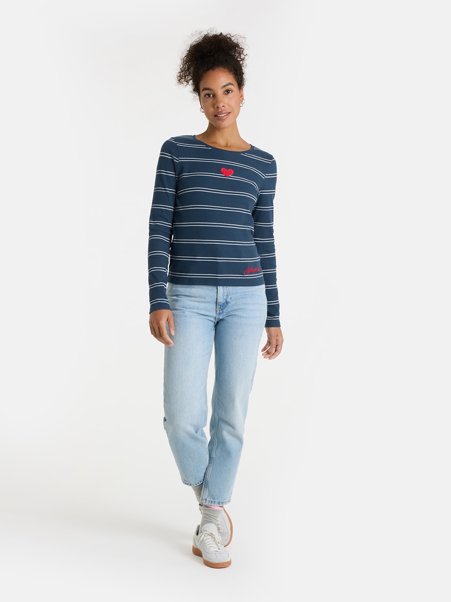 Lieblingsstück Langarmshirt »SinaL« mit Herzmotiv und Streifen