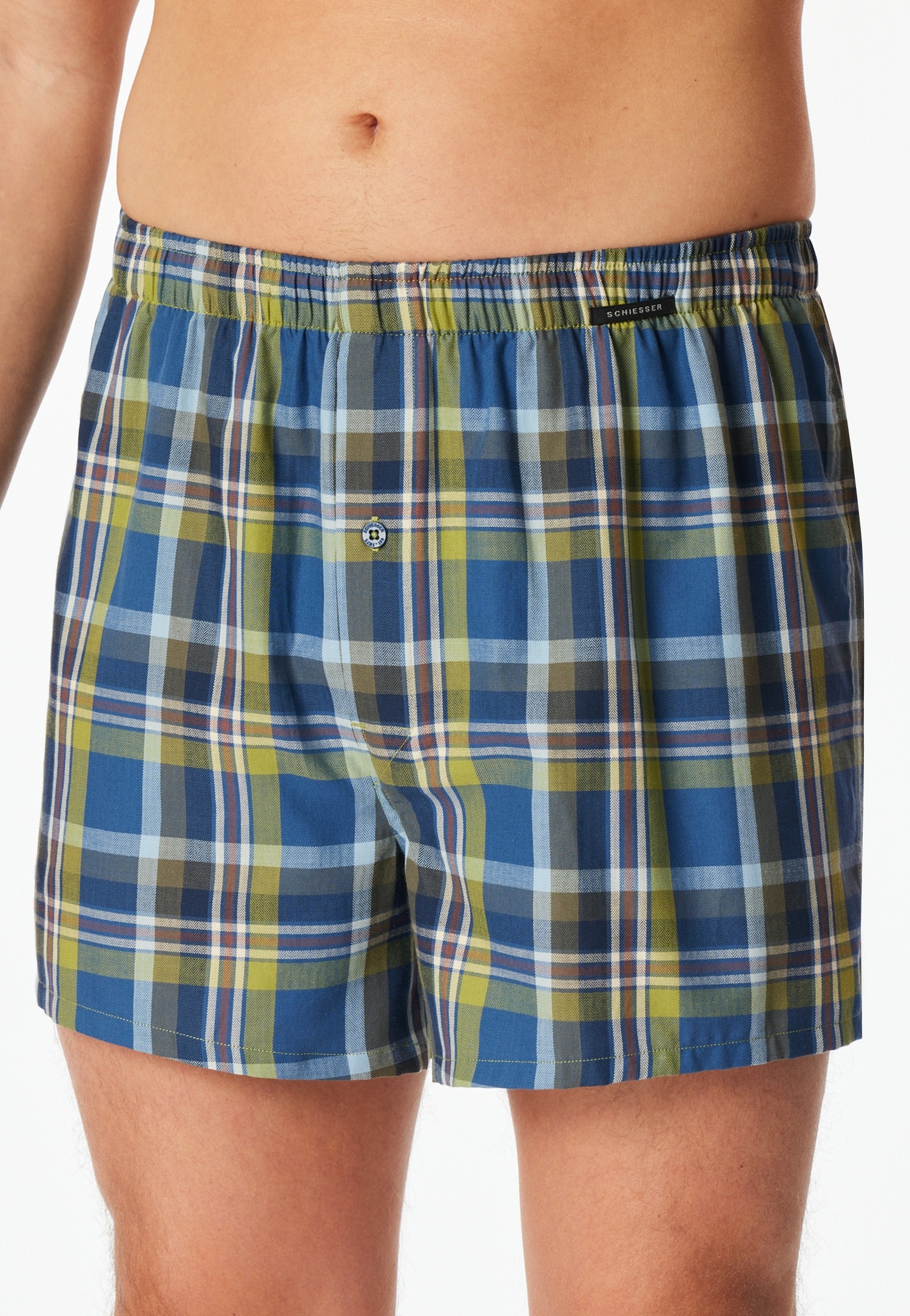 Schiesser Boxer ample »Boxershorts Multipack« Eingriff mit Knopf, elastischer Bund, lockere Passform