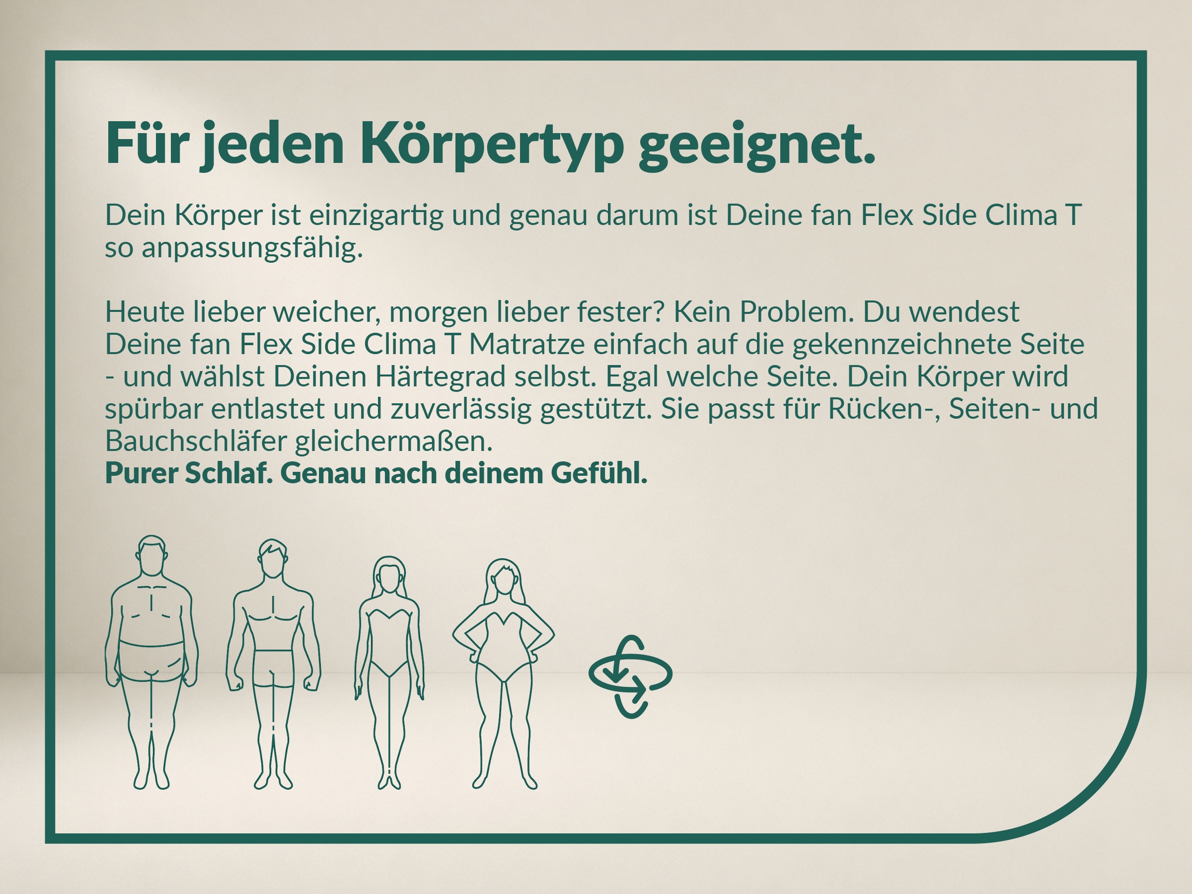 fan Taschenfederkernmatratze »fan Flex Side Clima T, Matratze 90x200 cm, 140x200 cm & mehr, in H2/H3« 24 cm hoch 1.034 Federn 1 Stk. tlg. Wendematratze mit Aero-System,1034 Federn (bei 100x 200 cm)