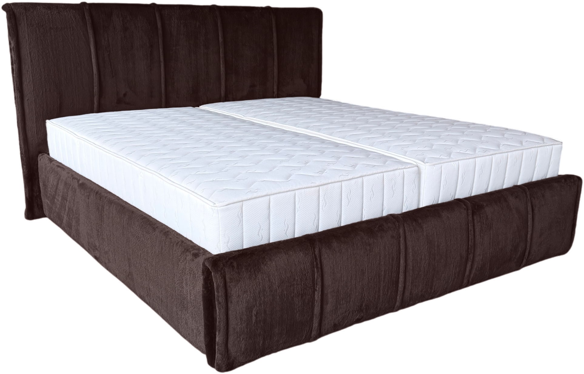 GOODproduct Lit rembourré »EVELLINA in der Grösse 180x200 cm, mit flauschigem Stoff bezogen« wahlweise mit Lattenrost und King-Matratze (28cm)