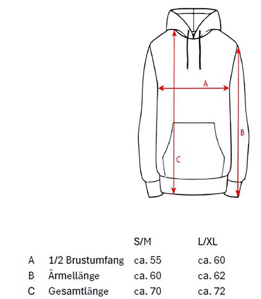 Zwillingsherz Hoodie »"Rahel"«, Kontrastbündchen, Kängurutasche, Langarm, Kapuze, Kordelzug
