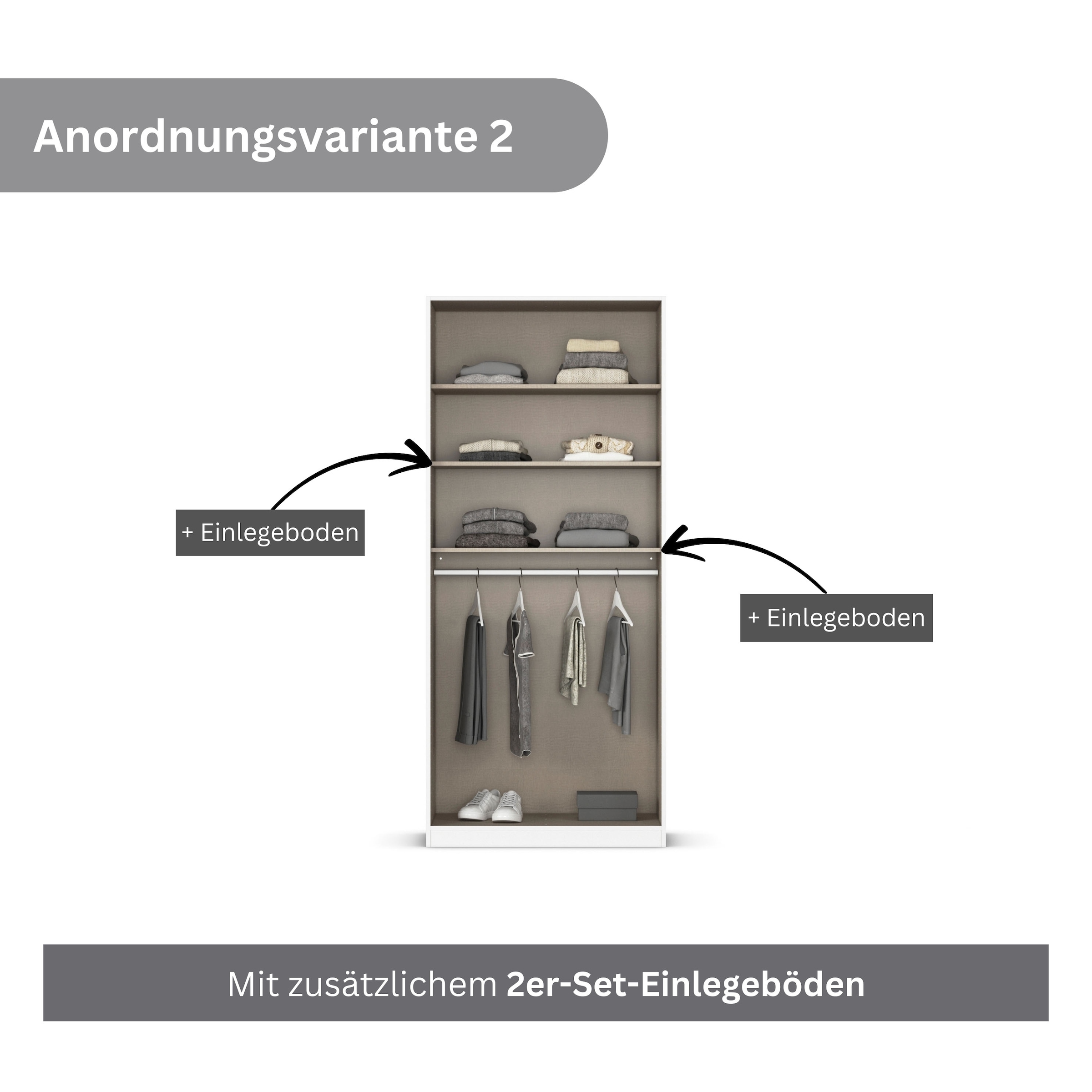 GOODproduct Drehtürenschrank »AGORDO« in zwei Griff-Farben, Breiten 91-405 cm, Dekor- oder Hochglanzfront, in 8 Breiten & 2 Höhen, MADE IN GERMANY