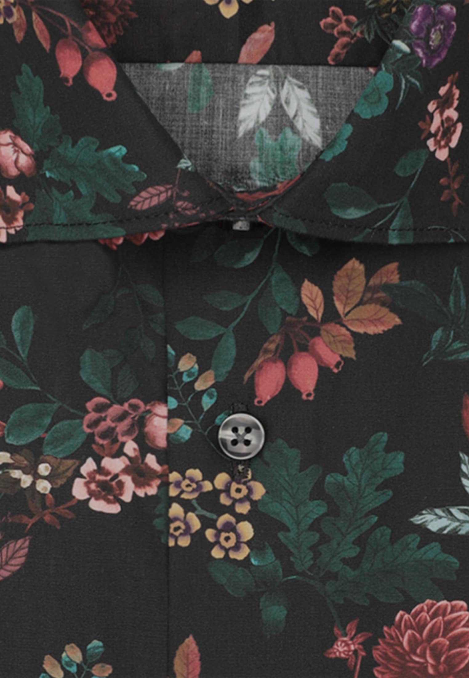 seidensticker Chemise d'affaires »Schwarze Rose« Shaped 1/1 Kentkragen Druck