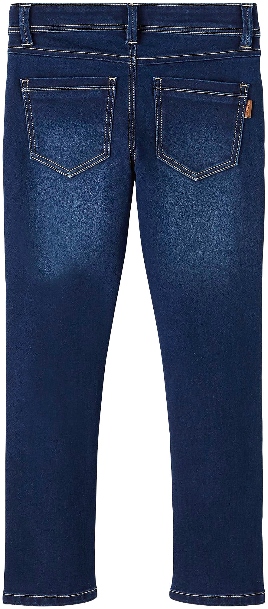 Name It Jeans stretch »NKMSILAS für Jungen mit verstellbarem Bund und schlanker Form« slim fit, Denim, Abriebeffekte, angesetztes Bündchen