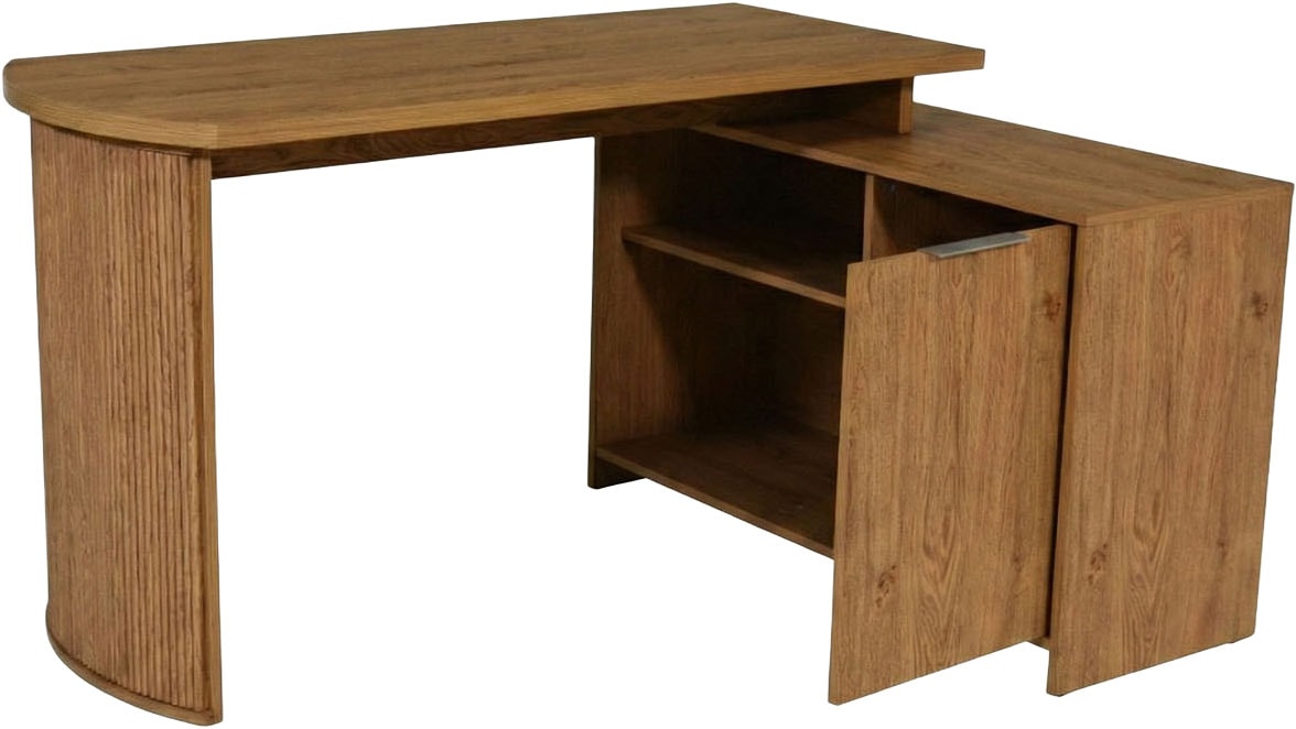 Jahnke Bureau d'angle »MOON C 14 E« Bureau d'angle, montage réversible, 2 compartiments, largeur : 140 cm