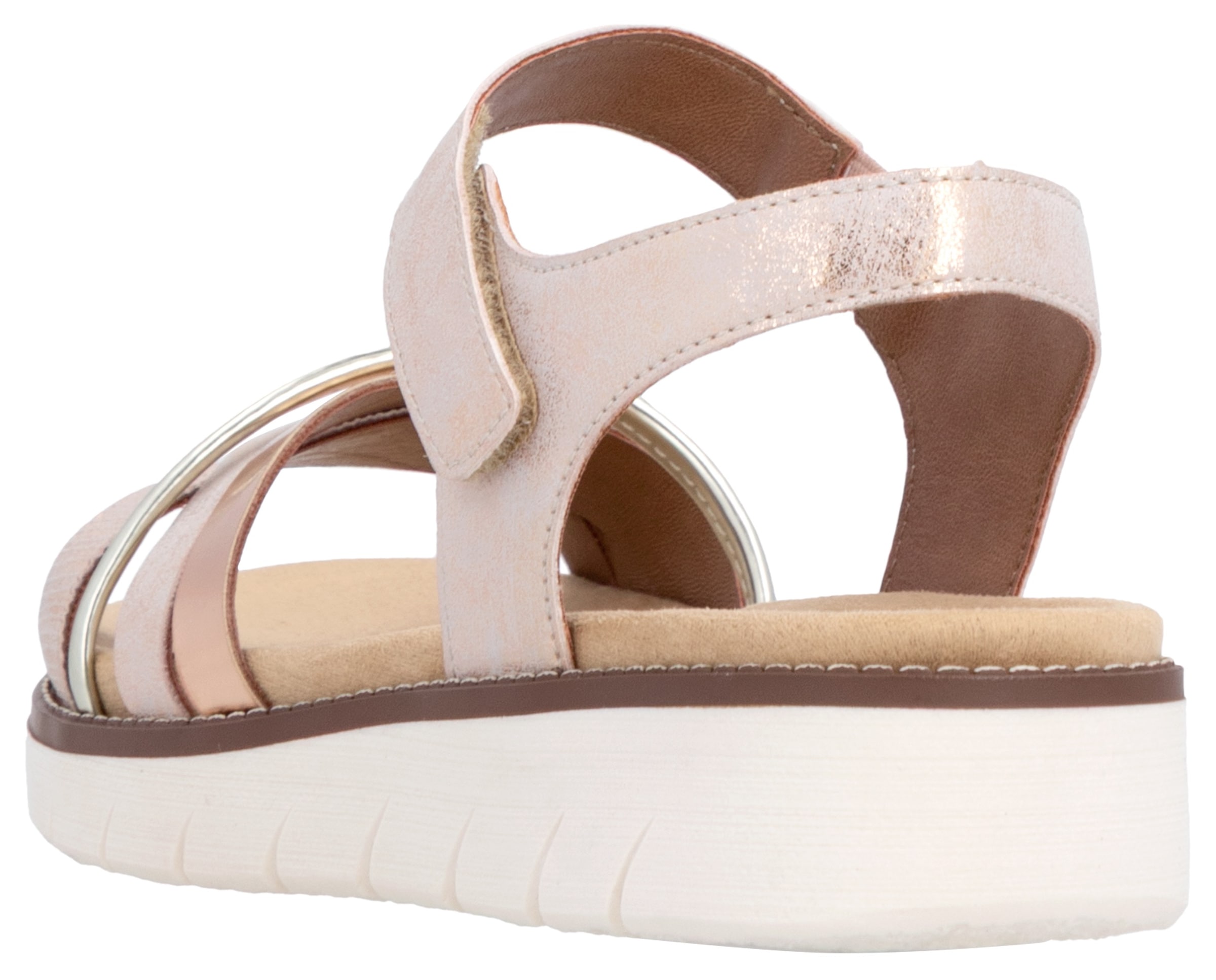 Remonte Riemchensandale  , Keilabsatz, Sommerschuh, Sandalette mit herausnehmbarer Softeinlage