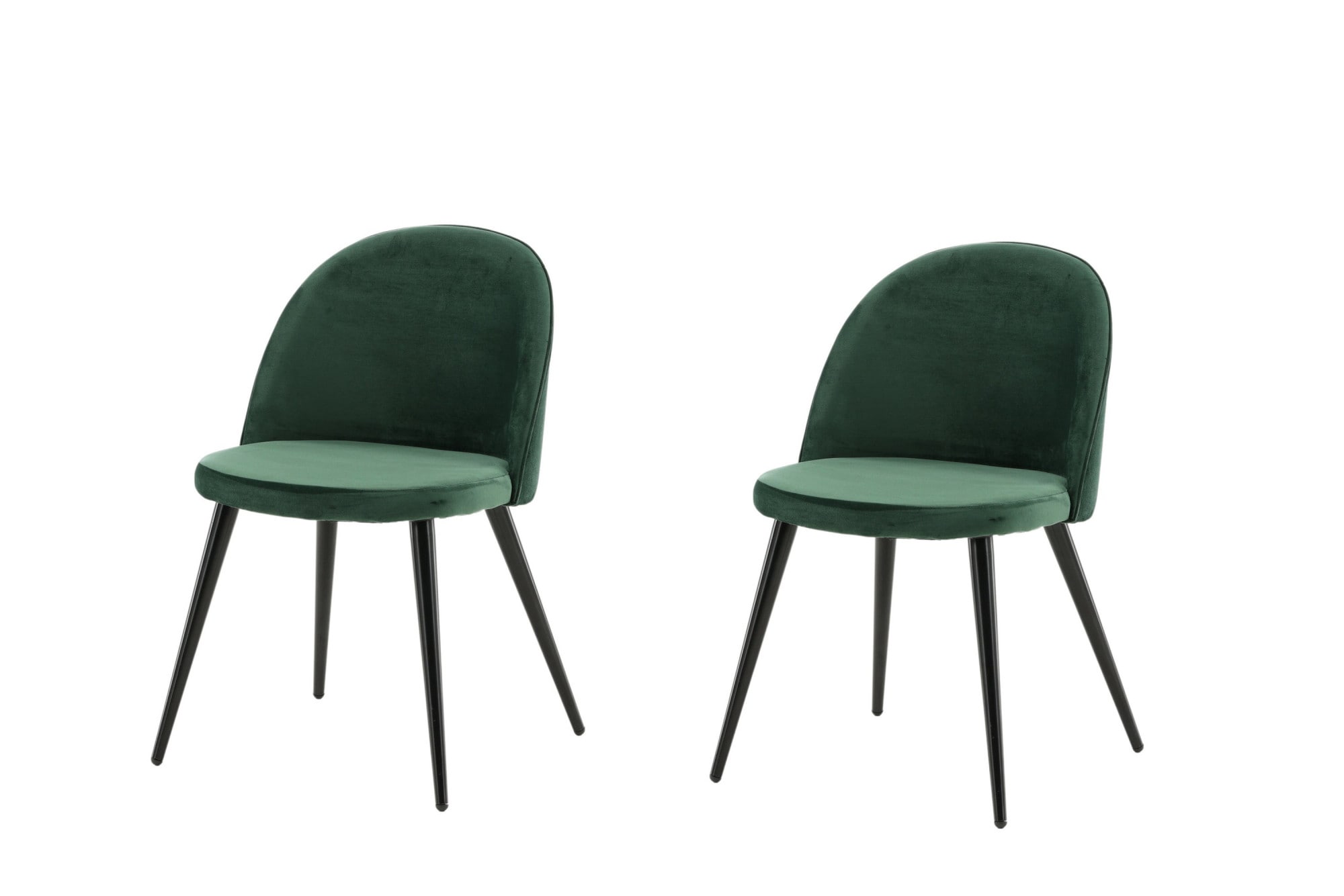 Venture Home Chaise de salle à manger »Velvet, 2er-Set Esszimmerstühle mit Samtbezug, 150 kg belastbar« () 2 cuischaise rembourrée, revêtement doux, pieds en métal, arrondi