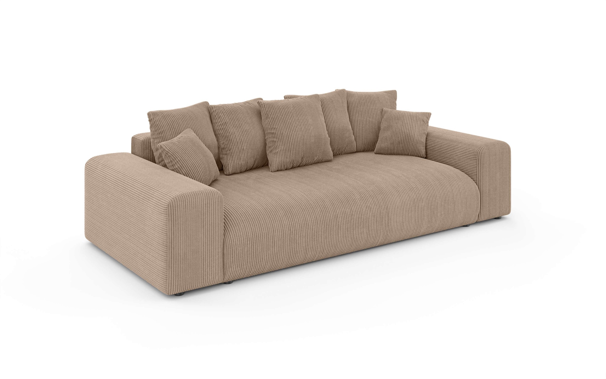 Home affaire Canapé Big »LAKESIDE 3-Sitzer Schlafsofa mit Bettkasten, Breite 256,5 cm« Liegefläche 168,5x195 cm, hoher Sitzkomfort, Masse B/T/H: 256/122/82cm