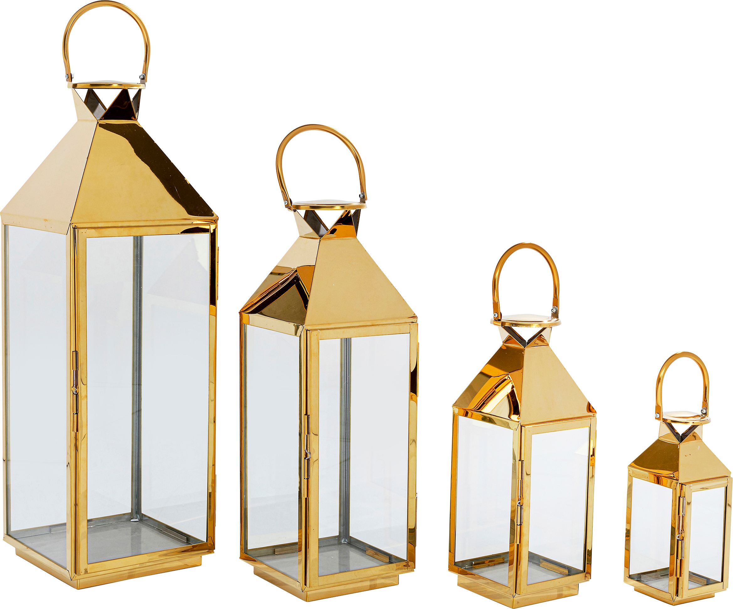 Kare Design Lanterne à bougie »Laterne Giardino« gold- oder silberfarben