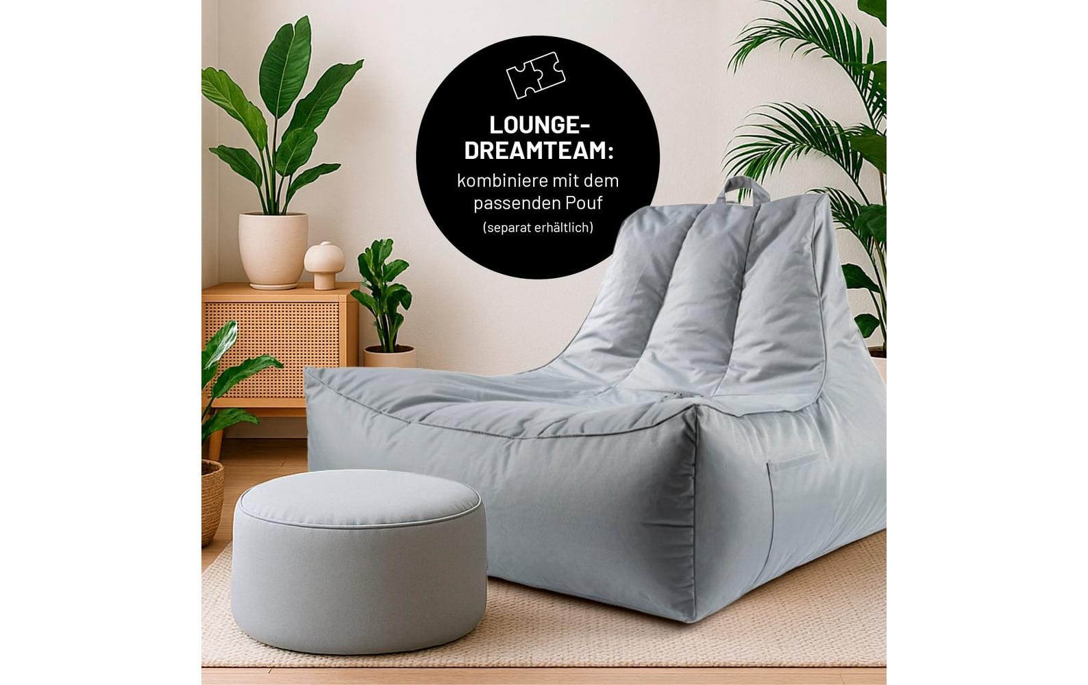 Lumaland Pouf »Lounge mit Flaschenhalter 380 l«