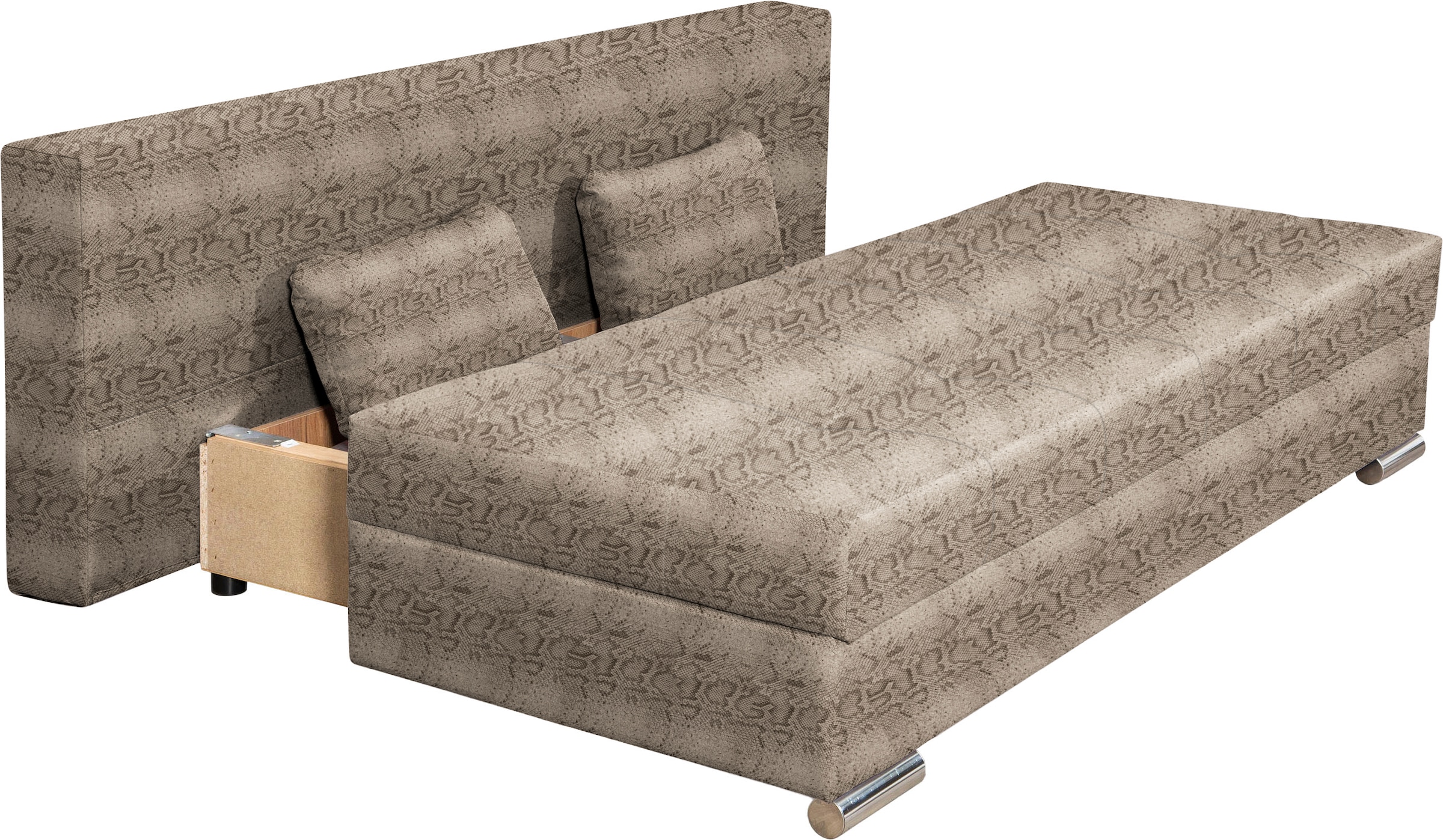 COLLECTION AB Schlafsofa »Tania, B: 194 cm, Liegefl. 140x194 cm, Federkern« Schlafcouch mit Gästebett inklusive Rückenkissen
