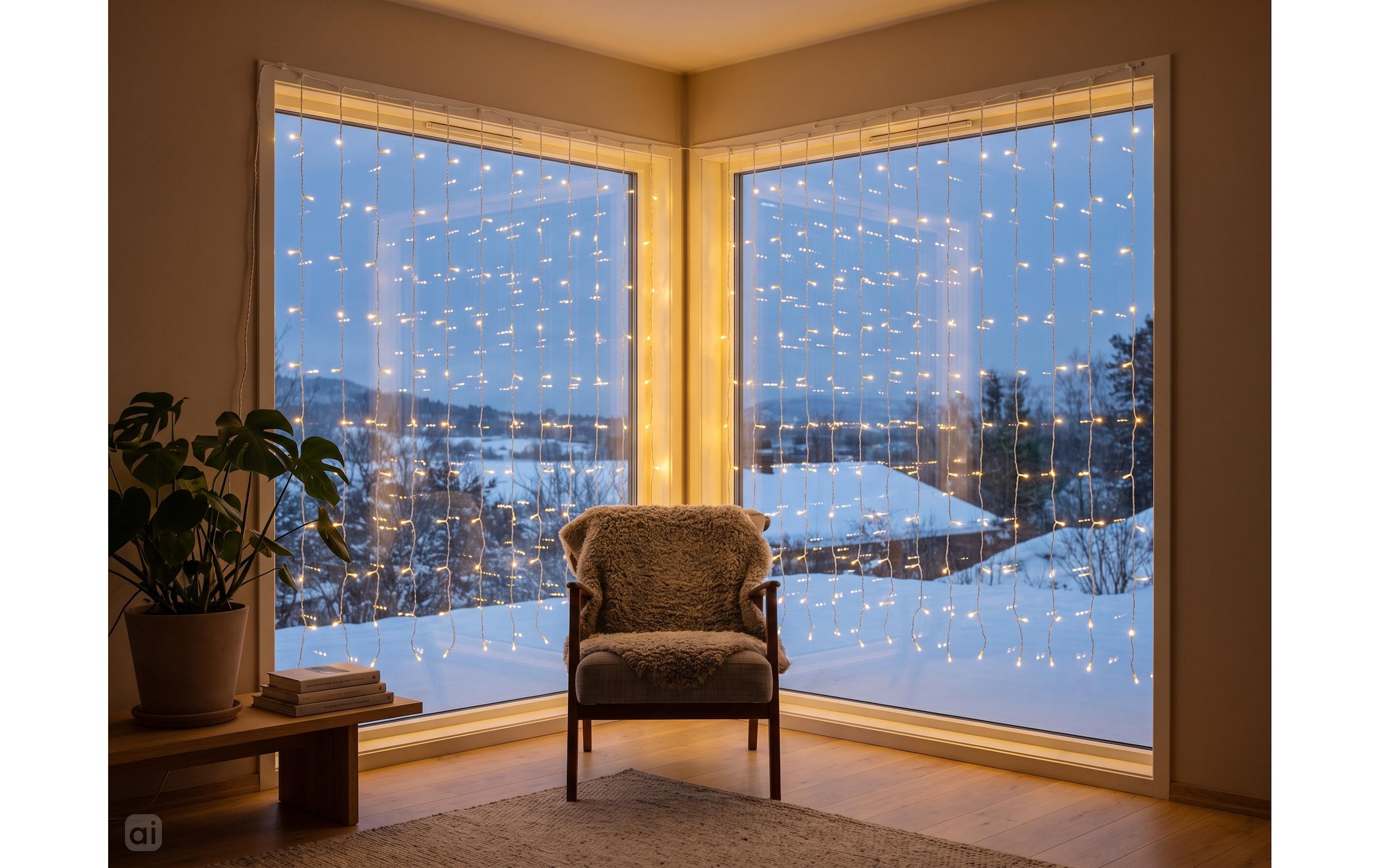 Cocon Guirlande lumineuse »Lichtervorhang, 400 LEDs Warmweiss, 3 m«