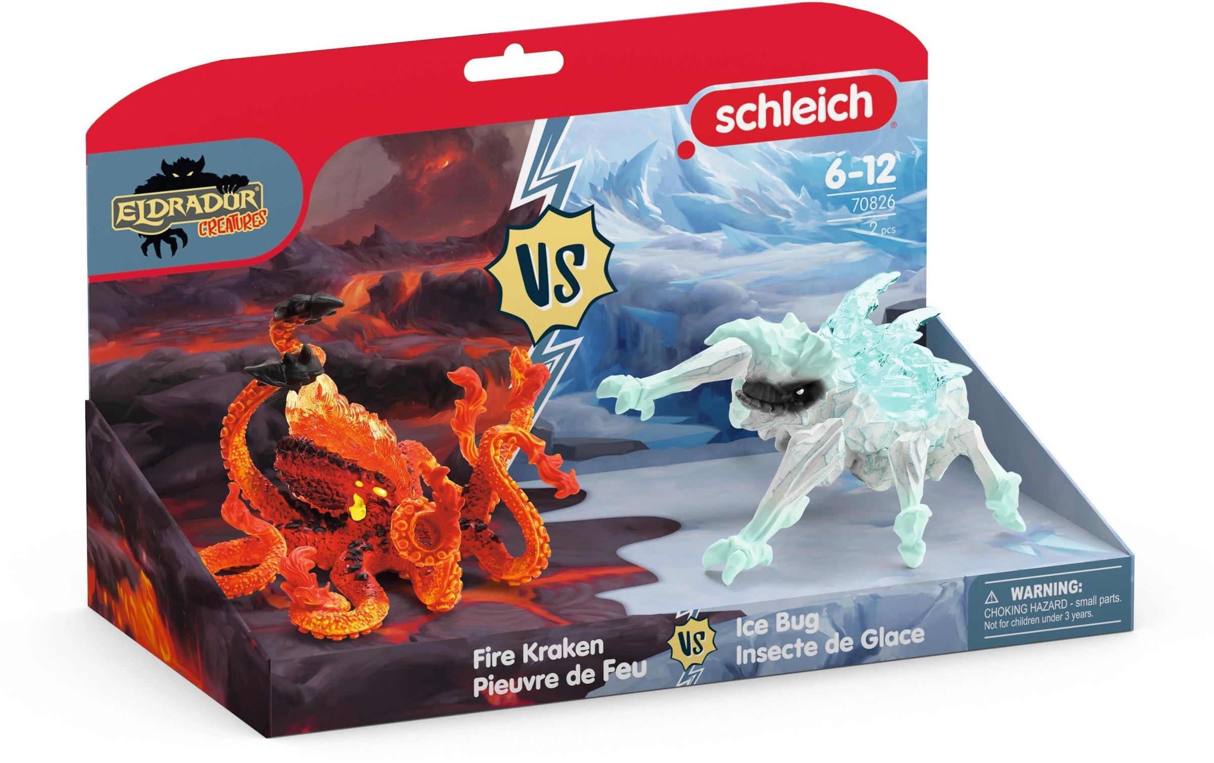 Schleich® Personnage de jeu »Eiskäfer vs. Feuerkrake«