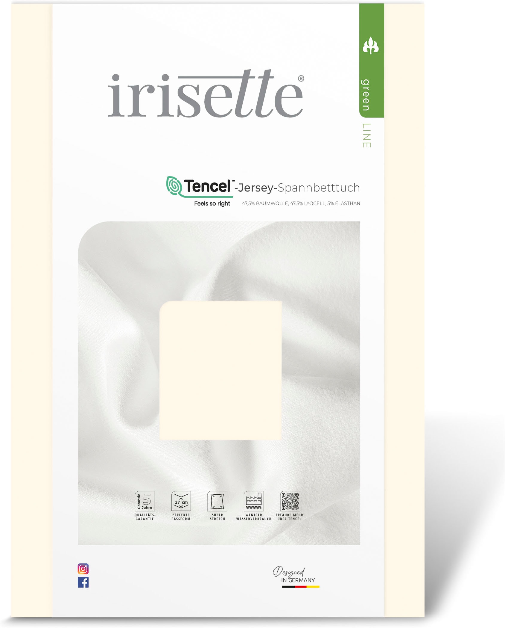 Irisette Draps de lit »Erba 30« lisse