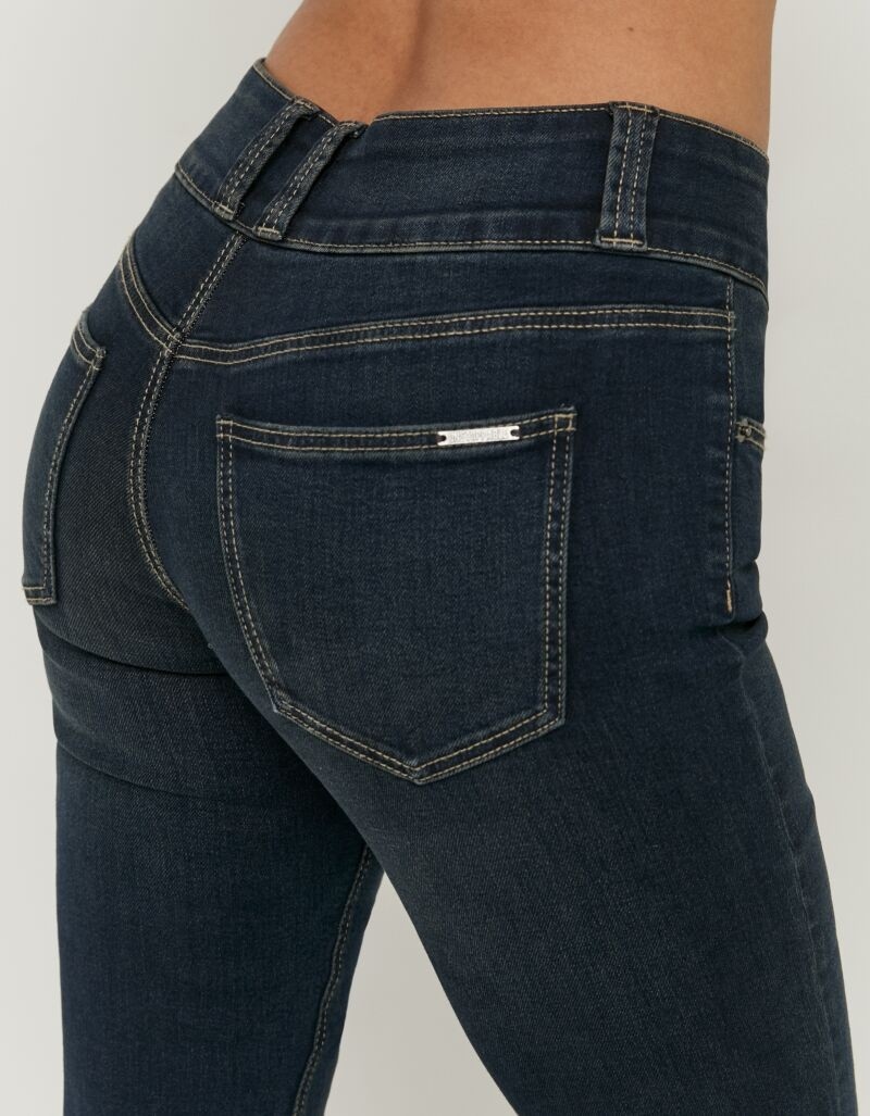 Tally Weijl Jeans bootcut »SPADECYNTIA« Baumwollmischung, Low Waist, mit doppeltem Knopf am breiten Bund
