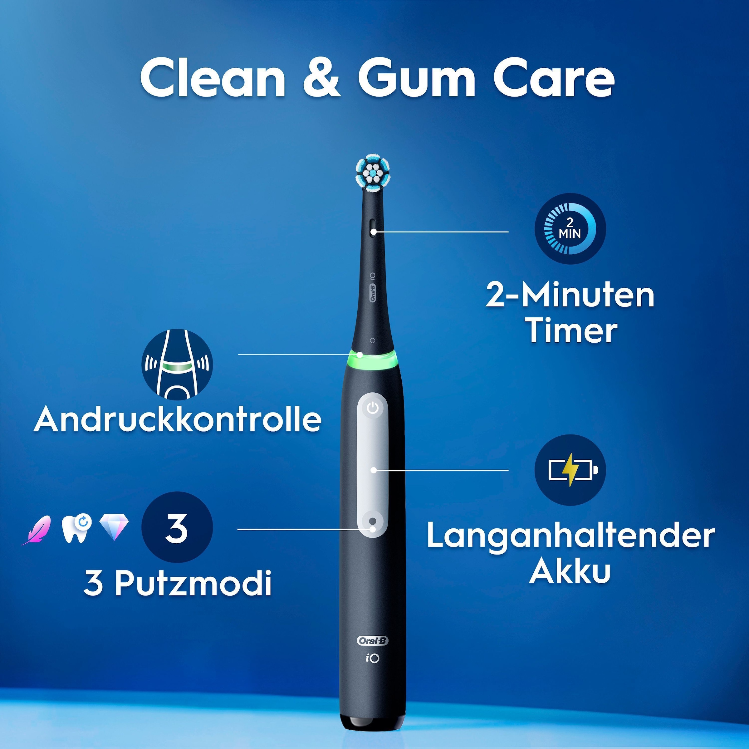 Oral-B »iO Series 3 Doppelpack« 2 cuis Aufsteckbürsten Technologie magnétique