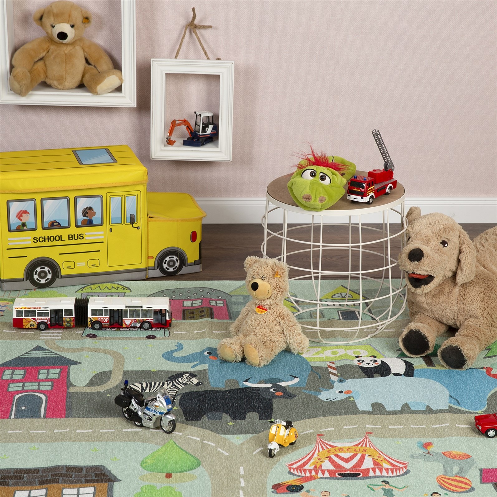 Kayoom Kinderteppich »Sympathy Kids 241« rechteckig 5 mm Höhe Kurzflor, Modernes Muster, Fussbodenheizungsgeeignet