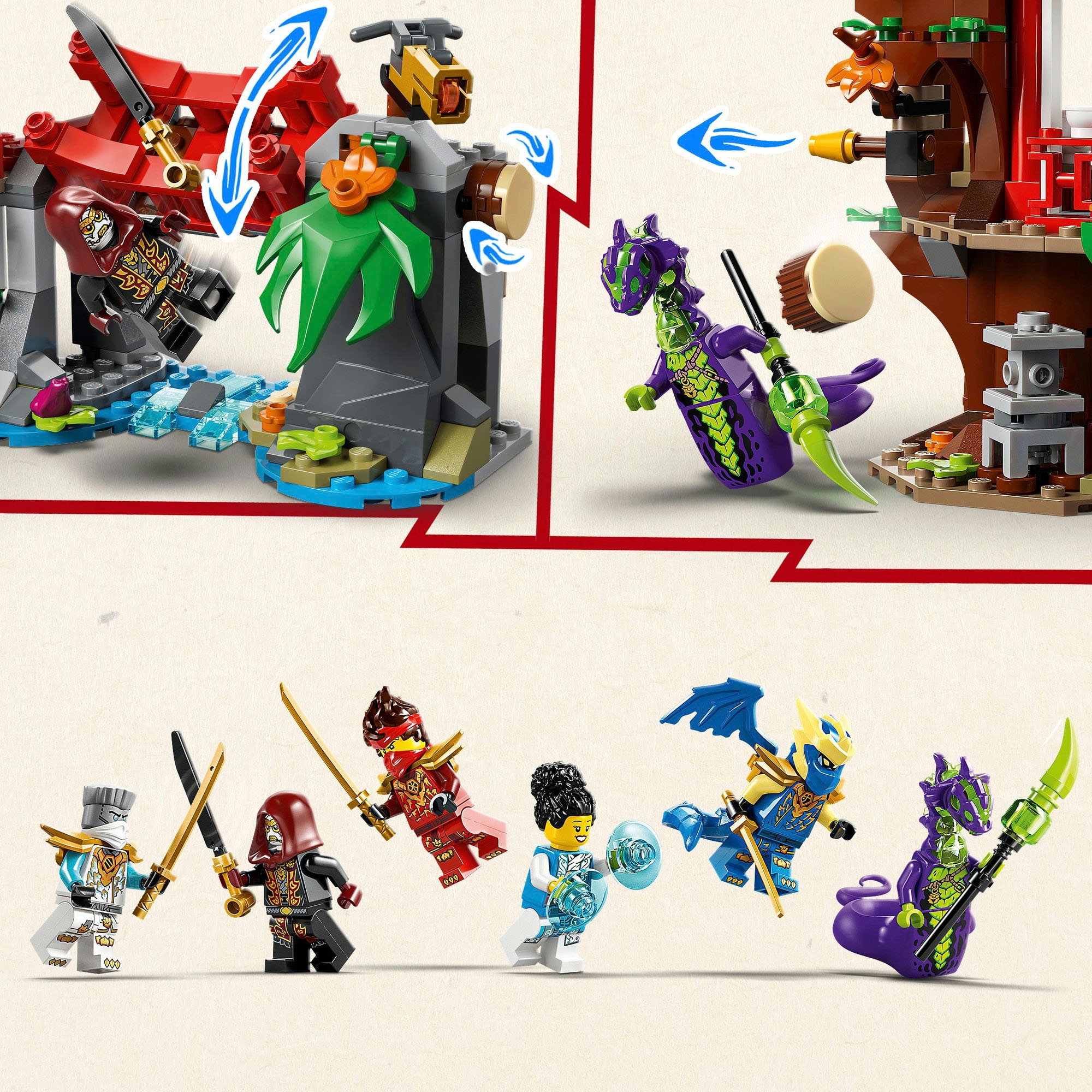 LEGO® Pions de construction »Showdown am Baumhaus mit dem Ninja-Bike (71857), LEGO Ninjago«
