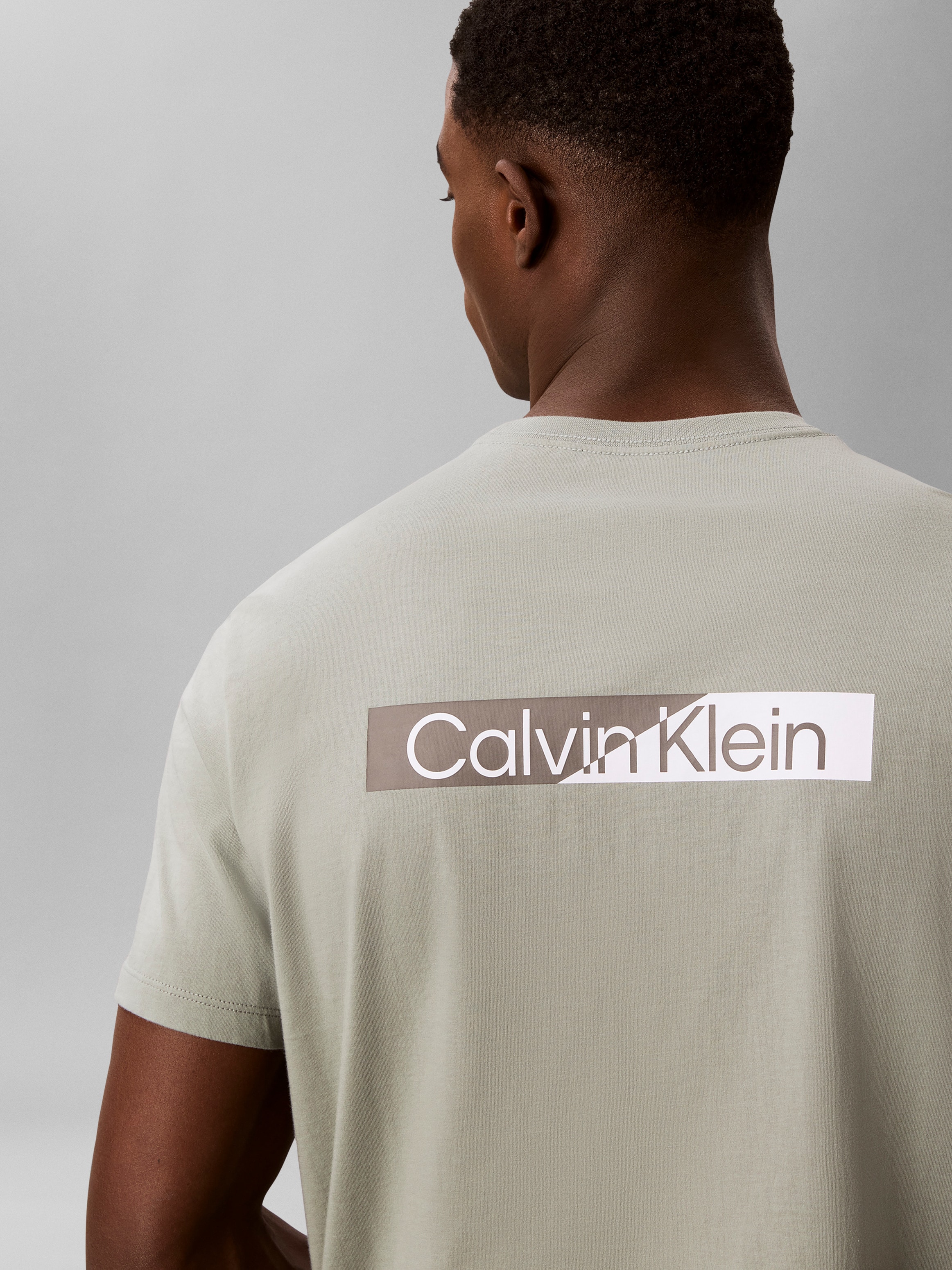 Calvin Klein T-Shirt reine Baumwolle, Regular Fit, Brust- und Rückendruck