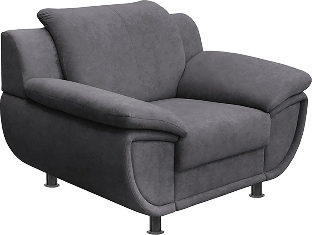 TRENDMANUFAKTUR Fauteuil »Rondo, Breite 121 cm, breite Armlehnen, Füsse schwarz« fauteuil grand modèle, option ressorts, en différents revêtements