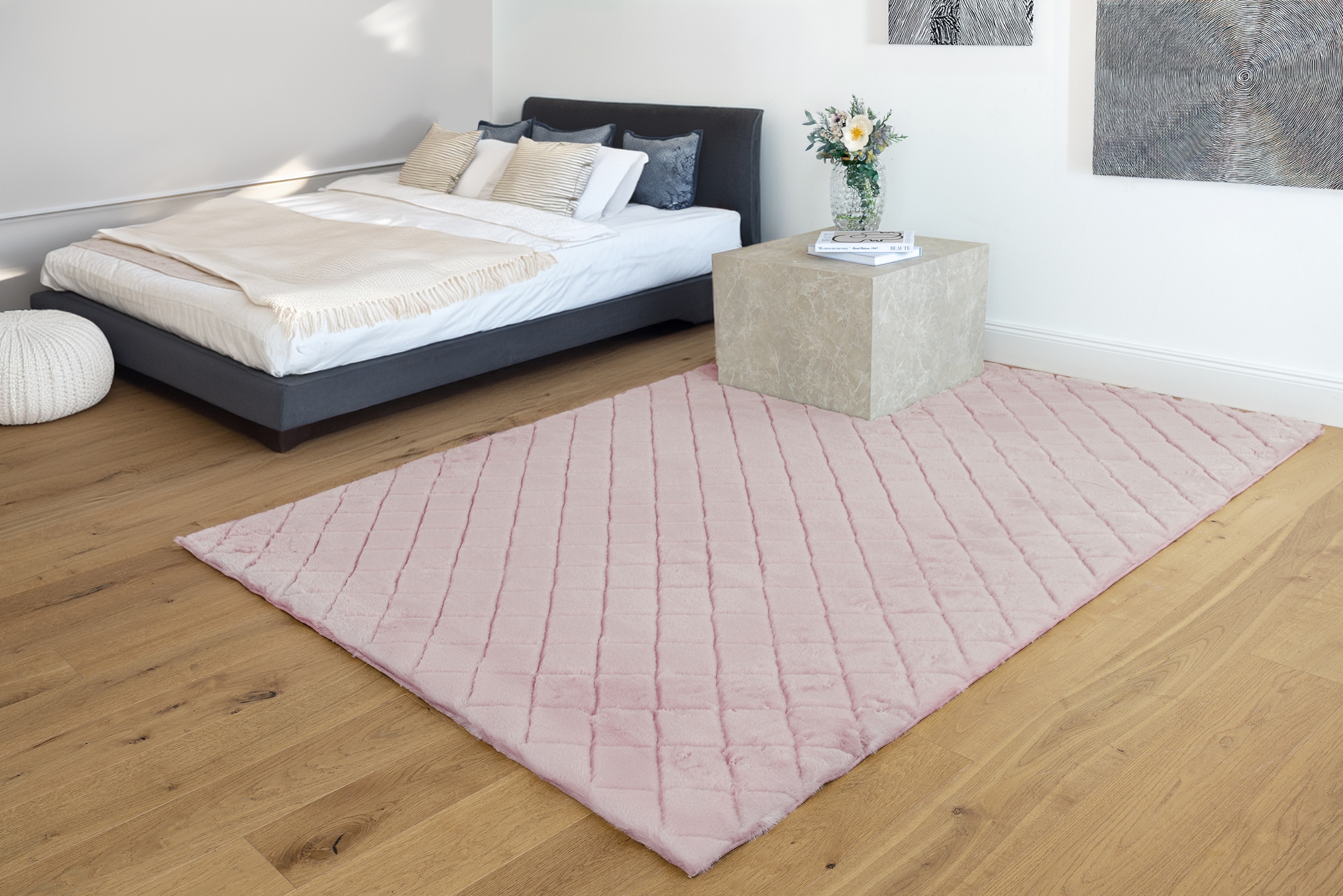 Padiro Tapis »Imala 125« Rectangulaire 30 mm Höhe Besonders weiche Haptik, flauschig, geprägtes Muster