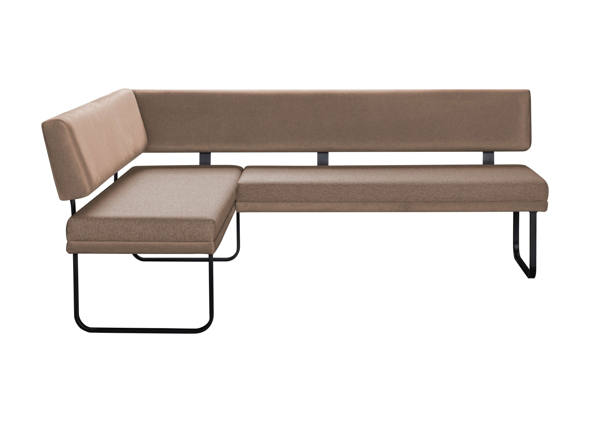 GOODproduct Eckbankgruppe »Gabi Essecke, Sitzgruppe, Eckbankgruppe, Küchenbankgruppe« Set, 4tlg, 4 tlg. tlg. Gestell aus matt-schwarzem Flachmetall, stabil, 2-Stoff-Design